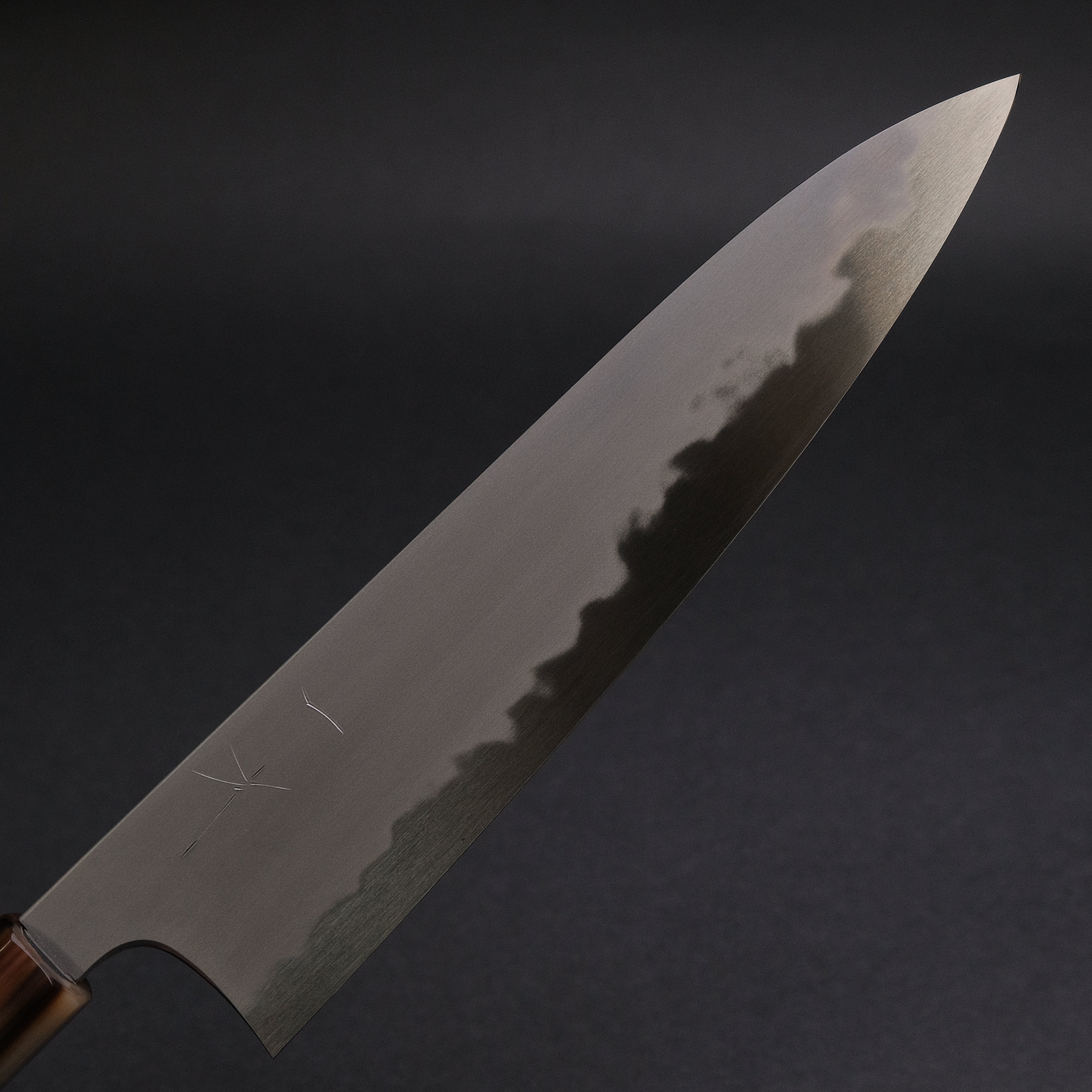 Hitohira Tanaka Yohei Blue #1 Kasumi Gyuto 240mm Japanese Chef Knife with Ebony Handle - Professional Kitchen Knife for Sushi, Meat Cutting & Precision Cooking