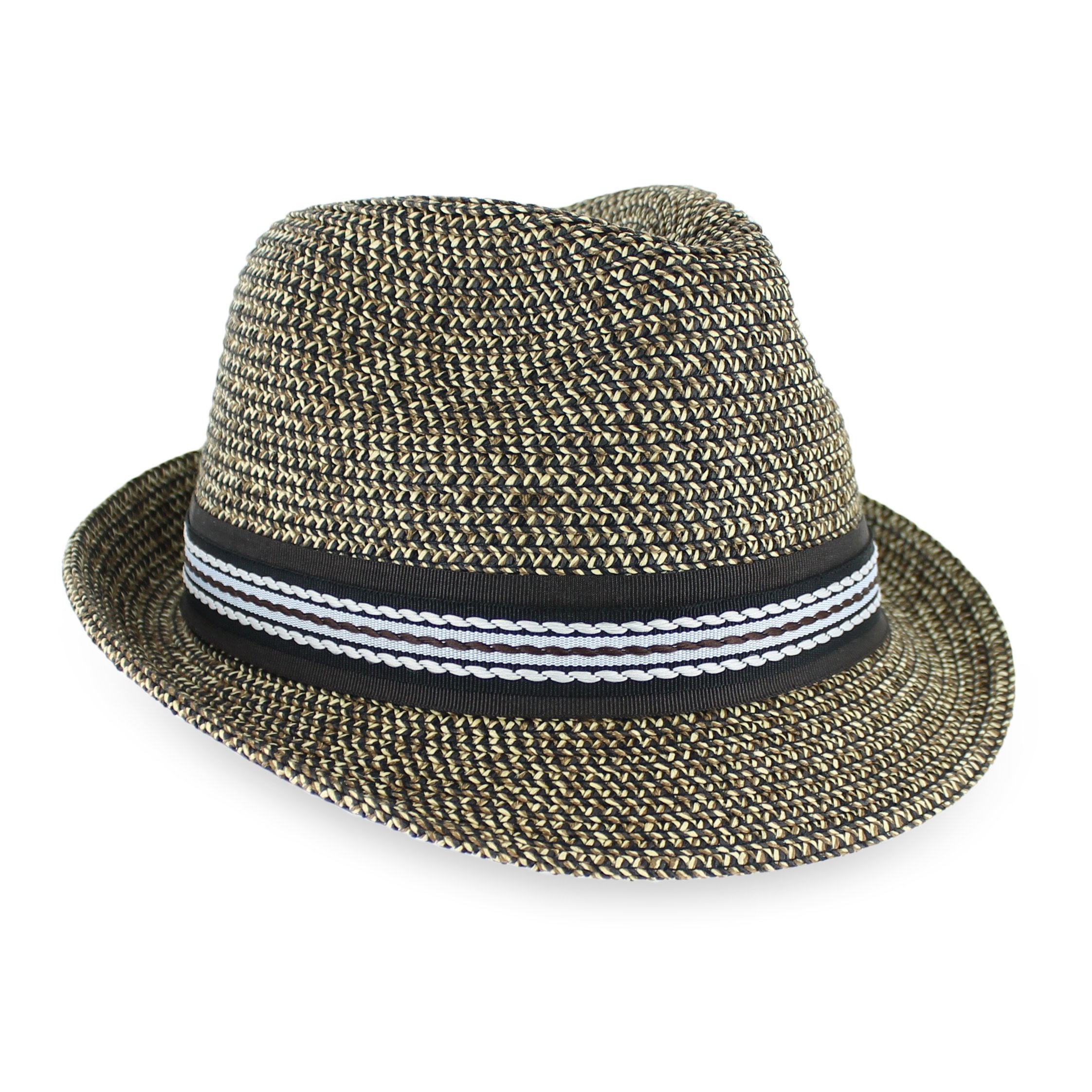 Men's & Women's Summer Straw Fedora Hat - Blue, Tan, Black | Beach & Outdoor