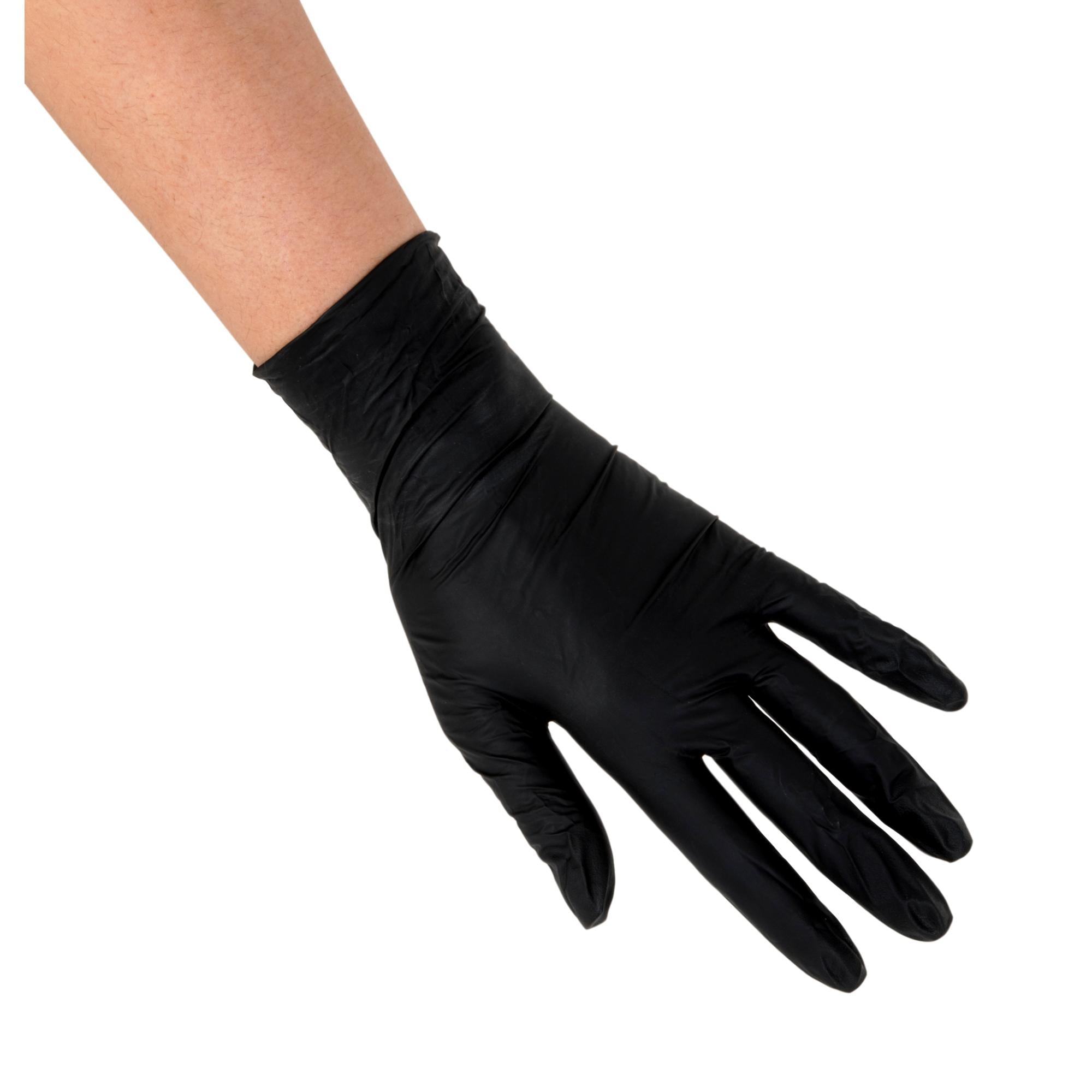 Colortrak Black Vinyl Gloves - 100 Count Box, Disposable Gloves for Food Handling, Cleaning & Medical Use | Latex-Free, Powder-Free, Durable Protection