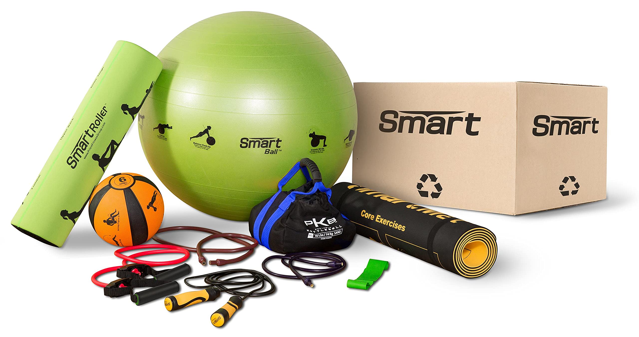 Smart Home Core Training Kit - Portable Self-Guided Boot Camp Equipment for Ab Workouts & Fitness | Perfect for Home Gym, Small Spaces & Apartment Workouts