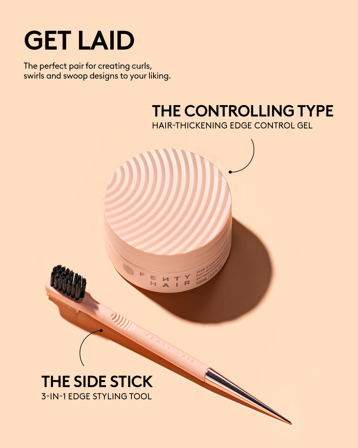 Best Hair Thickening Edge Control Gel for Natural Hair - Strong Hold & Frizz Control - Perfect for Styling Edges, Baby Hairs & Sleek Hairstyles