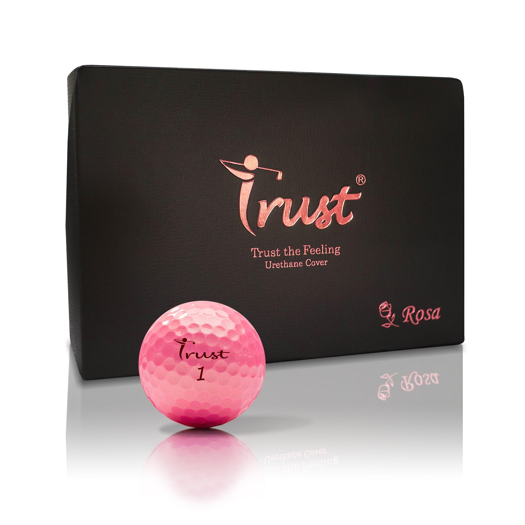 **Trust Golf Balls - Aurora & Rosa Crystal Urethane Series | High-Visibility Colors for Maximum Distance & Soft Feel | Straight Flight & Greenside Control | Blue, Orange, Pink, Yellow | 12 or 48 Balls Pack | Perfect for Low-Light Play & Enhanced Visibility on the Course**
