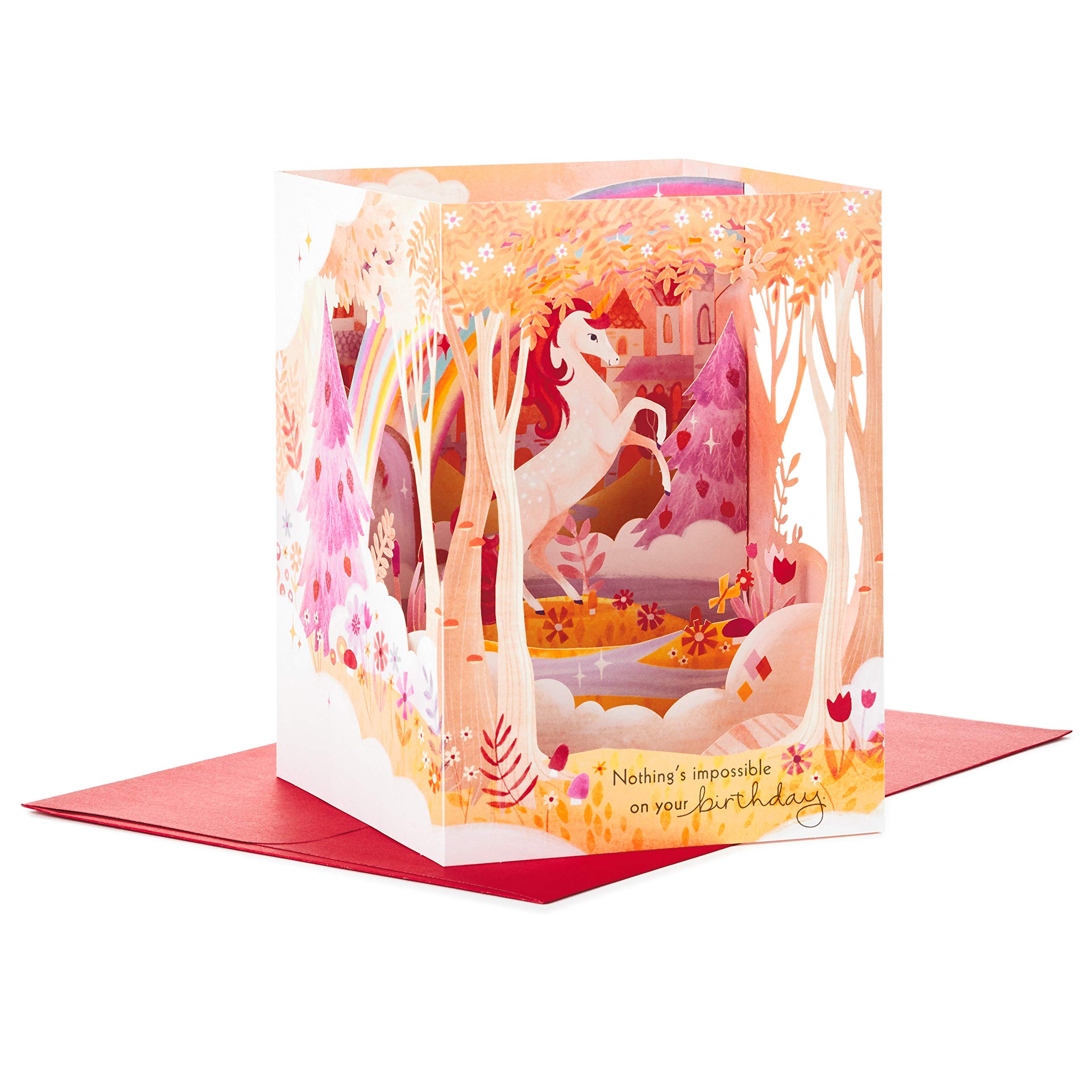 Hallmark Unicorn Pop Up Birthday Card - 3D Displayable Greeting Card for Kids, Girls, Teens - Perfect for Birthdays, Parties, and Special Occasions