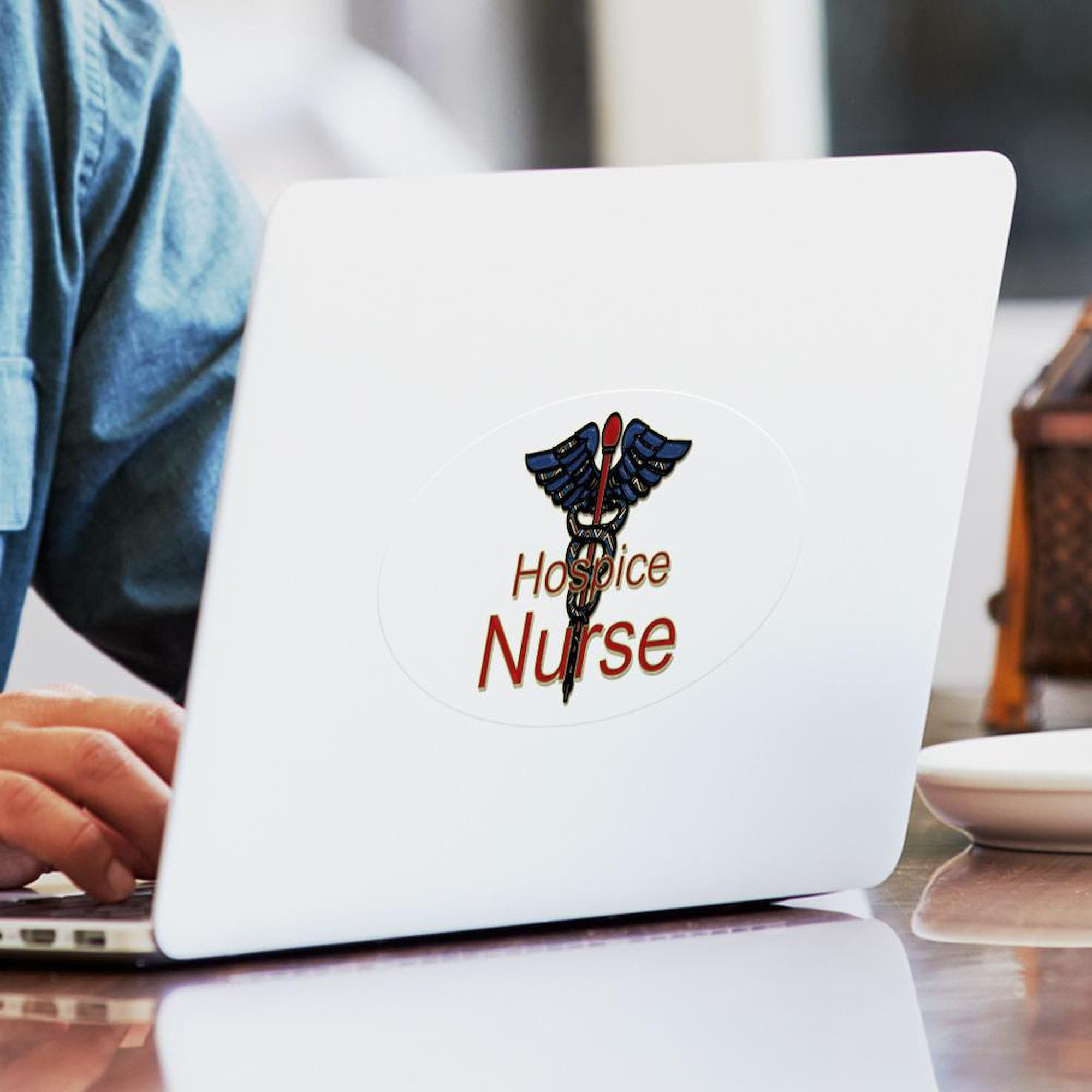 Hospice Nurse Oval Car Bumper Sticker - Waterproof Vinyl Decal for Cars, Laptops & Windows - Show Appreciation for Healthcare Workers