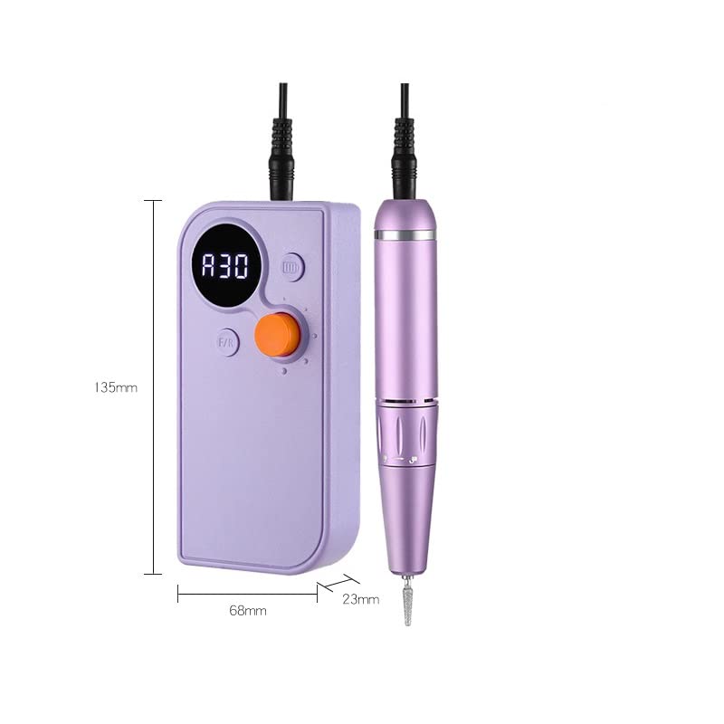 Professional Electric Nail Drill Machine 30000RPM - Portable Manicure & Pedicure Kit with Adjustable Speed for Acrylic Nails, Home Salon & Travel Use (White) - Perfect for DIY Nail Art, Gel Polish Removal & Nail Care