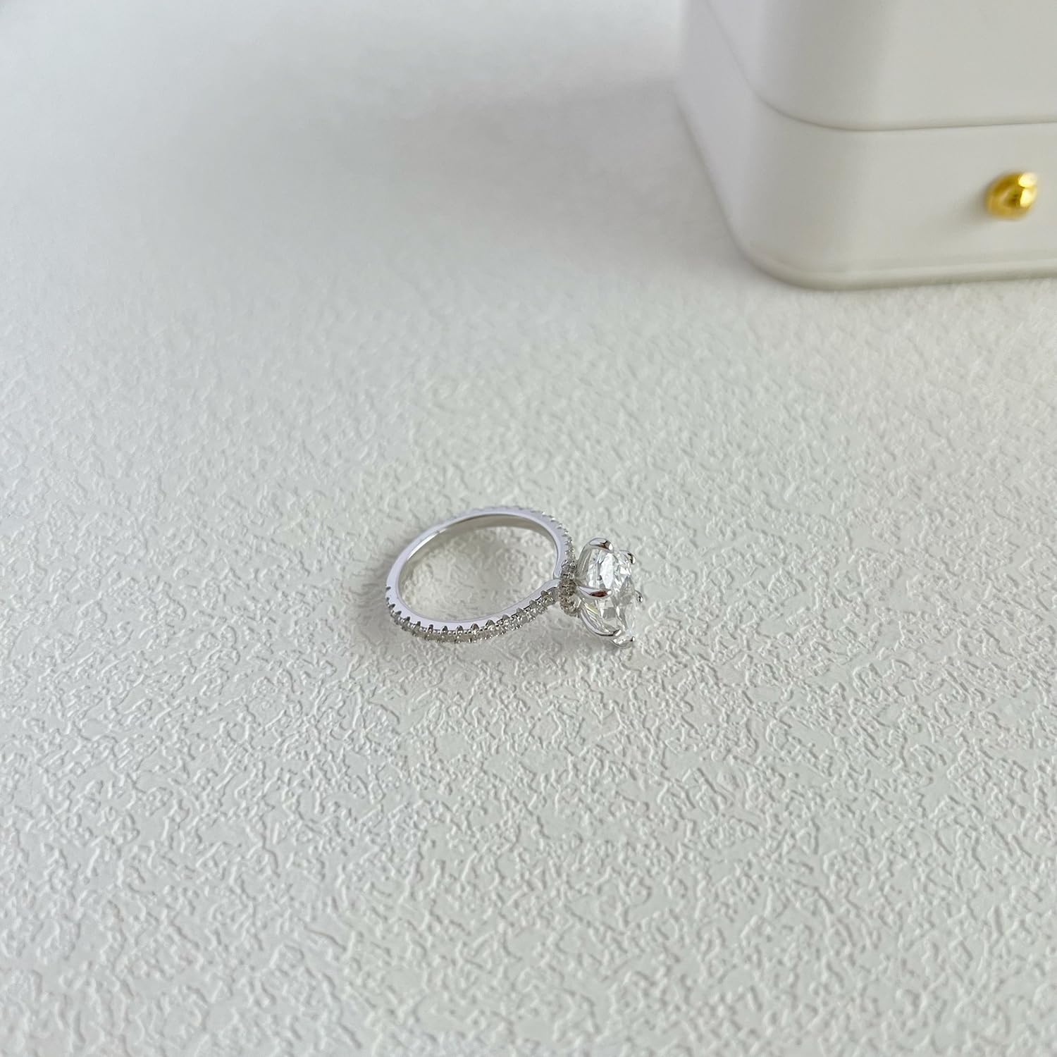 1.5CT Lab Grown Marquise Diamond Engagement Ring for Women - 18K White Gold Plated D Color VVS1 Clarity Promise/Wedding/Anniversary Ring - Perfect for Proposals, Bridal Jewelry & Special Occasions