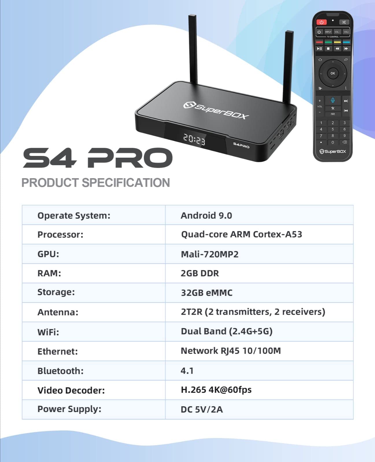 4K PRO Super Saver Streaming Box with Voice Remote, HDMI Cable & Power Adapter | US Phone Support & Manual Included | Perfect for Home Theater & Smart TV Entertainment
