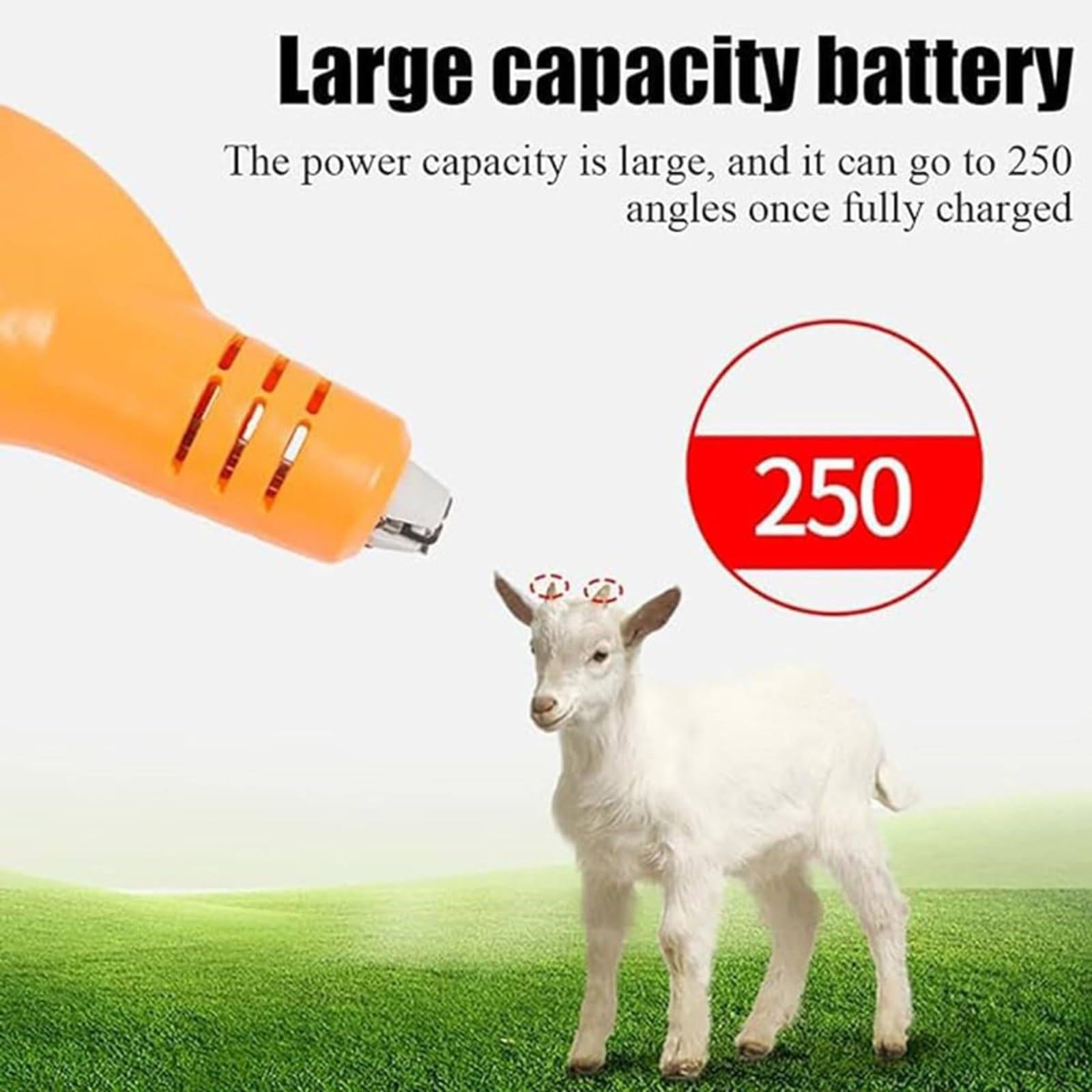 Electric Dehorner for Cattle - Cordless & Fast Heating Dehorning Tool for Calves, Lambs & Goats | Professional Livestock Care Equipment | Perfect for Farms, Ranches & Veterinary Use