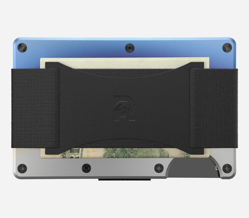 Burnt Titanium Minimalist Wallet with Cash Strap - Slim RFID Blocking Front Pocket Wallet for Men - Perfect for Travel, Business & Everyday Carry