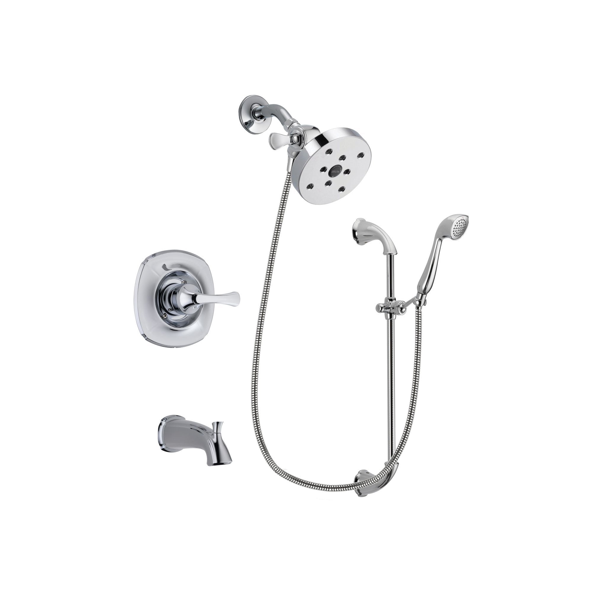 Delta Addison Chrome 3-Handle Tub and Shower Faucet System with Hand Shower DSP0951V - Perfect for Modern Bathroom Renovations and Spa-Like Shower Experiences