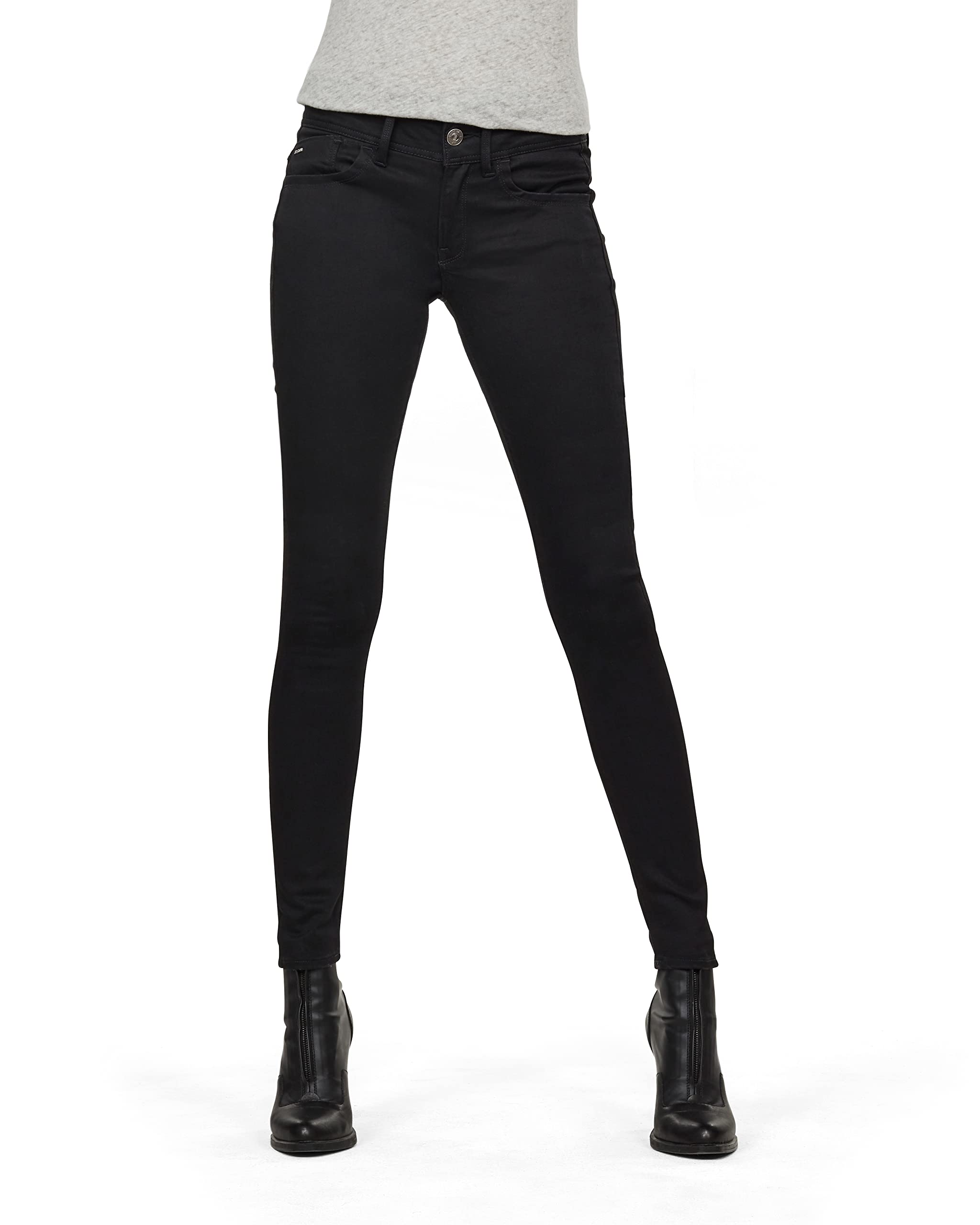 G-STAR RAW Women's Lynn D Mid Rise Super Skinny Fit Jeans - Stretch Denim Pants for Casual Wear & Night Out | Perfect for Everyday Style and Date Nights