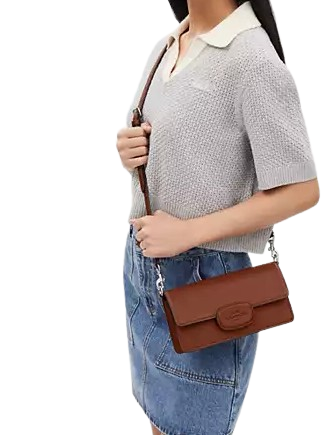 Coach Eliza Flap Crossbody Bag with Leather Closure - Stylish & Compact Purse for Women, Perfect for Everyday Use, Work, and Date Nights