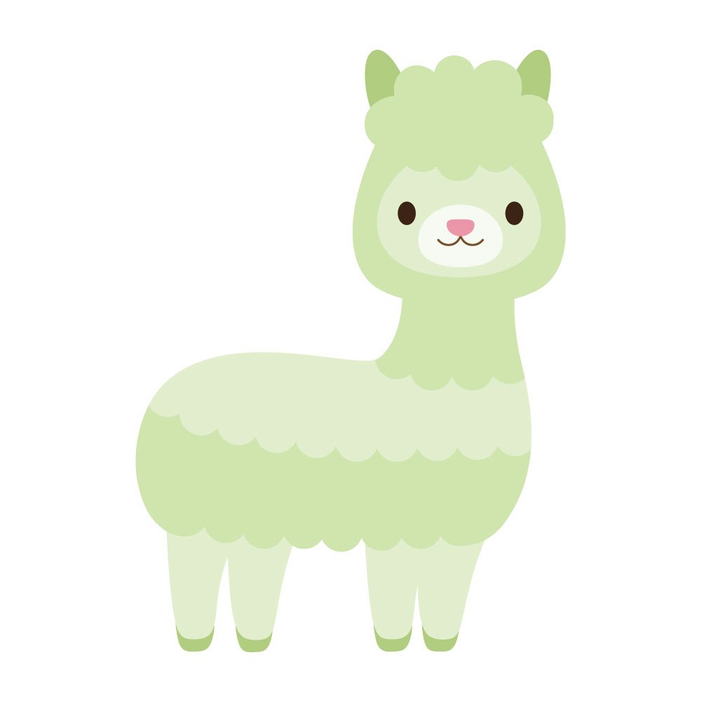 Pastel Cute Green Llama Vinyl Decal - 5 Inch Full Color Waterproof Sticker for Cars, Laptops, Windows, Home & Office Decor | Perfect for Indoor & Outdoor Use, DIY Projects & Gift Giving