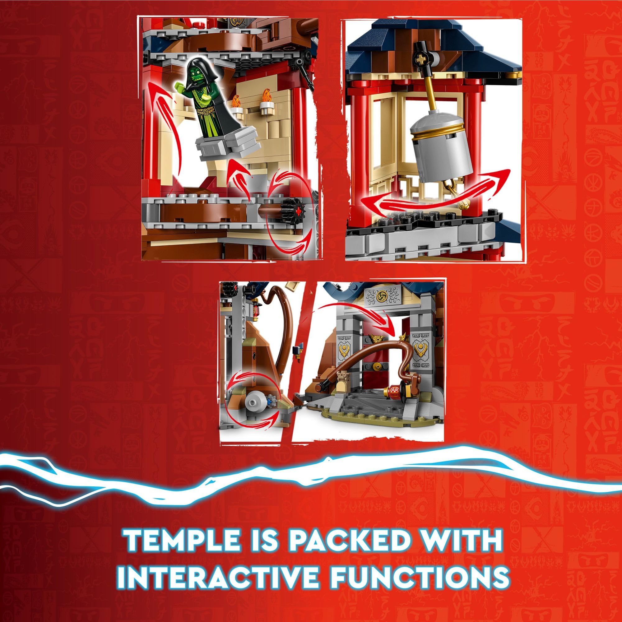 LEGO NINJAGO Temple of The Dragon Energy Cores 71795 Building Set - Ninja Temple Playset with 6 Minifigures (Cole, Kai, Nya) | Creative Construction Toy for Kids Ages 8+ | Perfect Gift for Ninjago Fans | Great for Imaginative Play and Action-Packed Adventures