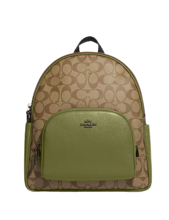 Coach Signature Canvas Court Backpack - Stylish & Durable Women's Backpack for Work, School & Travel | Perfect for Commuting, College & Everyday Use