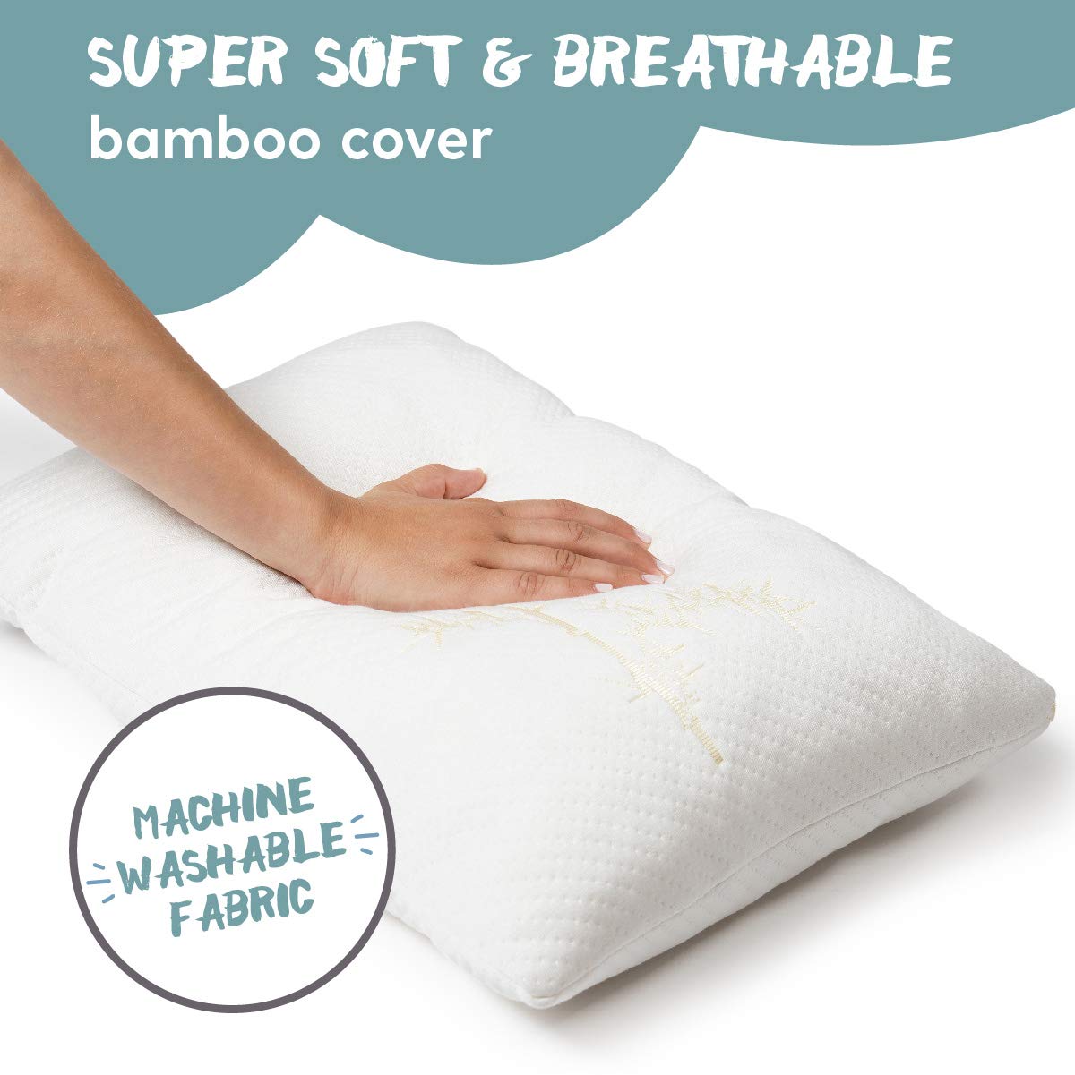 Milliard Toddler Pillow for Sleeping - 2 Pack Kids Pillows with Shredded Memory Foam & Bamboo Cover - Machine Washable 13x18 Inch Baby Pillow - Perfect for Nursery, Daycare, Travel & Co-Sleeping