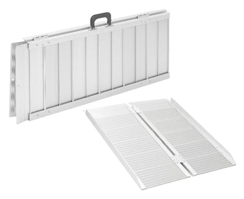 6 FT Multi-Fold Folding Ramp - Heavy Duty Aluminum Loading Ramp for Trucks, Trailers, Motorcycles, Wheelchairs & Mobility Scooters - Perfect for Home, Garage, Warehouse & RV Use