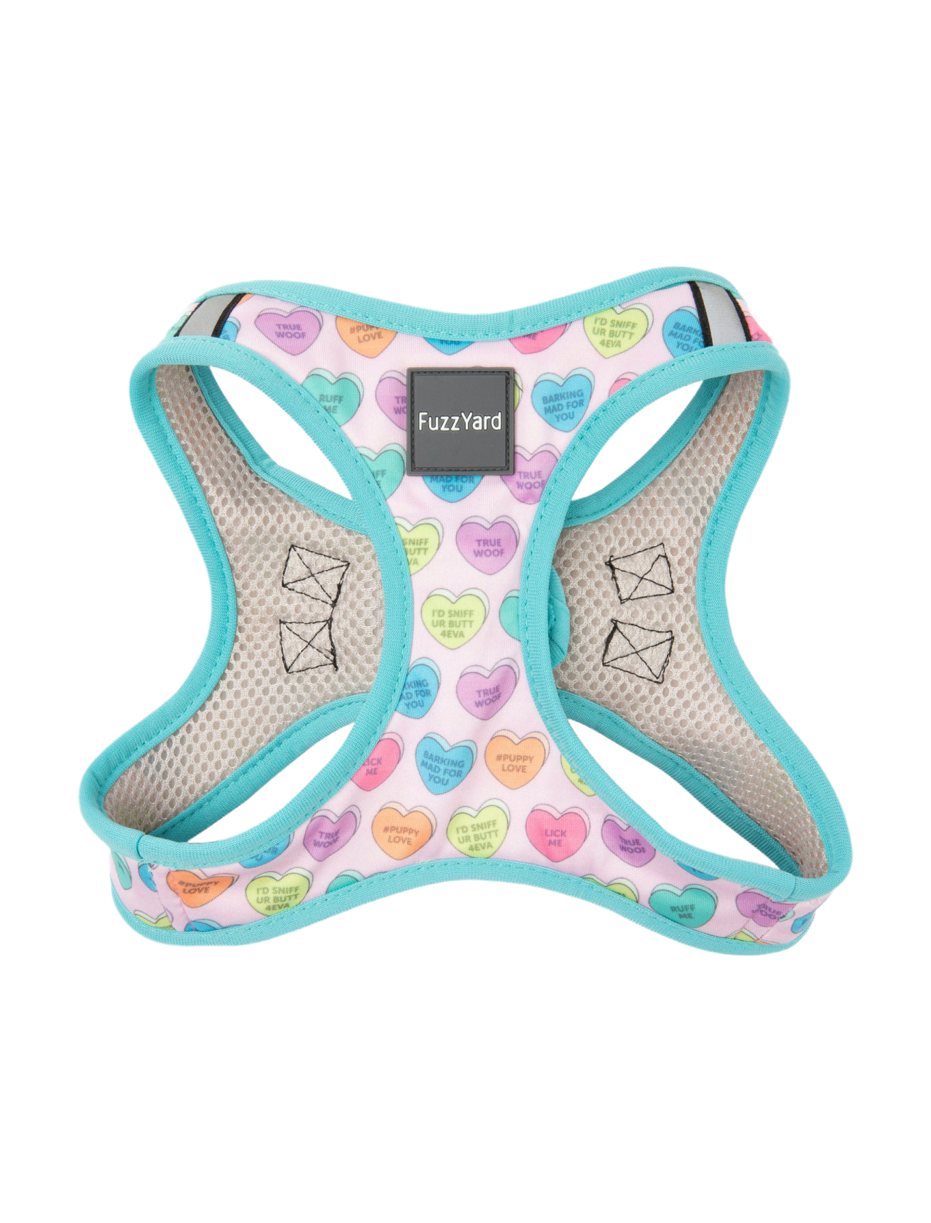 Fuzzyard Step-in Dog Harness - Adjustable Candy Hearts Design for Small to Large Dogs (5 Sizes) | Perfect for Walking, Training & Outdoor Adventures
