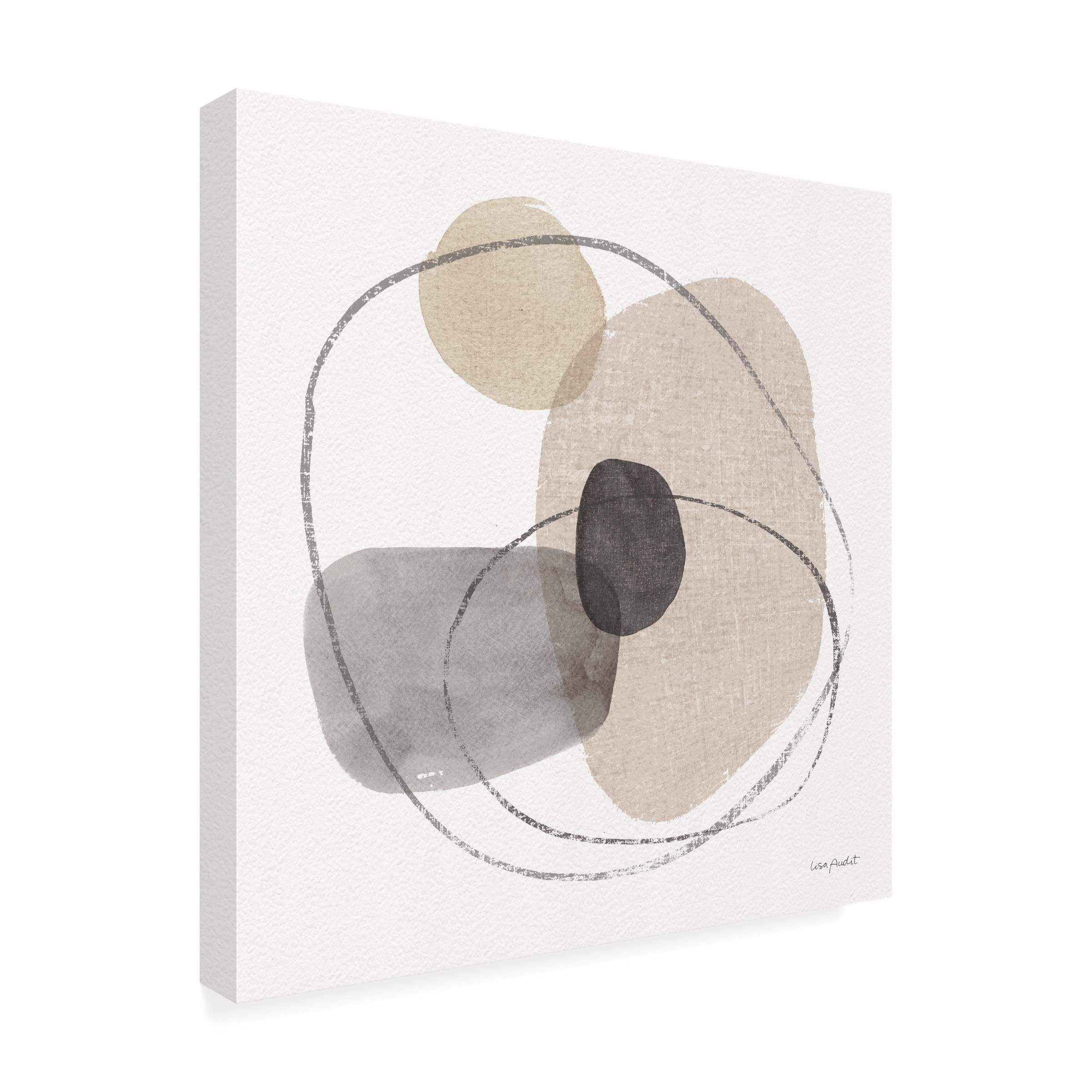 Lisa Audit 'Think Neutral 11' Abstract Canvas Wall Art Print - Modern Home & Office Decor for Living Room, Bedroom, or Workspace