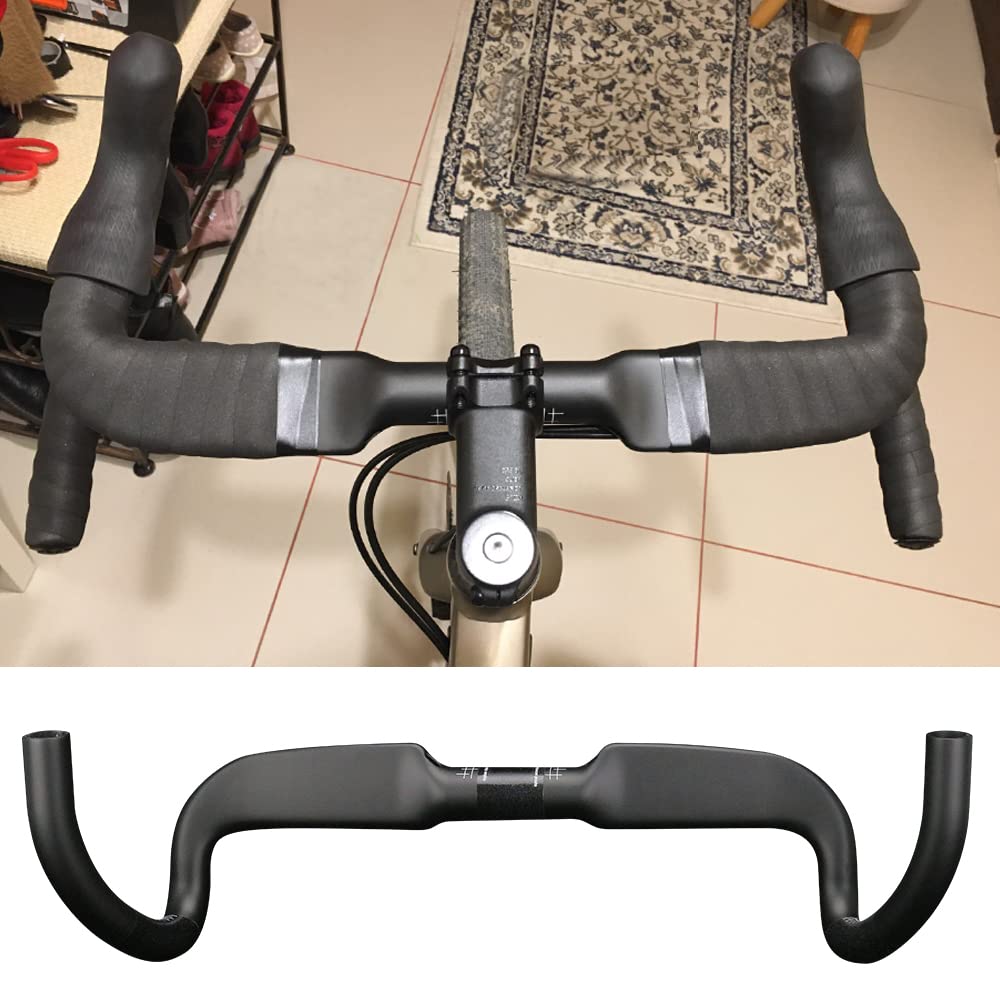 Premium Carbon Fiber Gravel Drop Bars - 31.8mm Clamp, 478mm Width, Outward Angle for Road & City Bikes | Lightweight Aero Handlebars for Gravel Racing, Commuting & Adventure Cycling