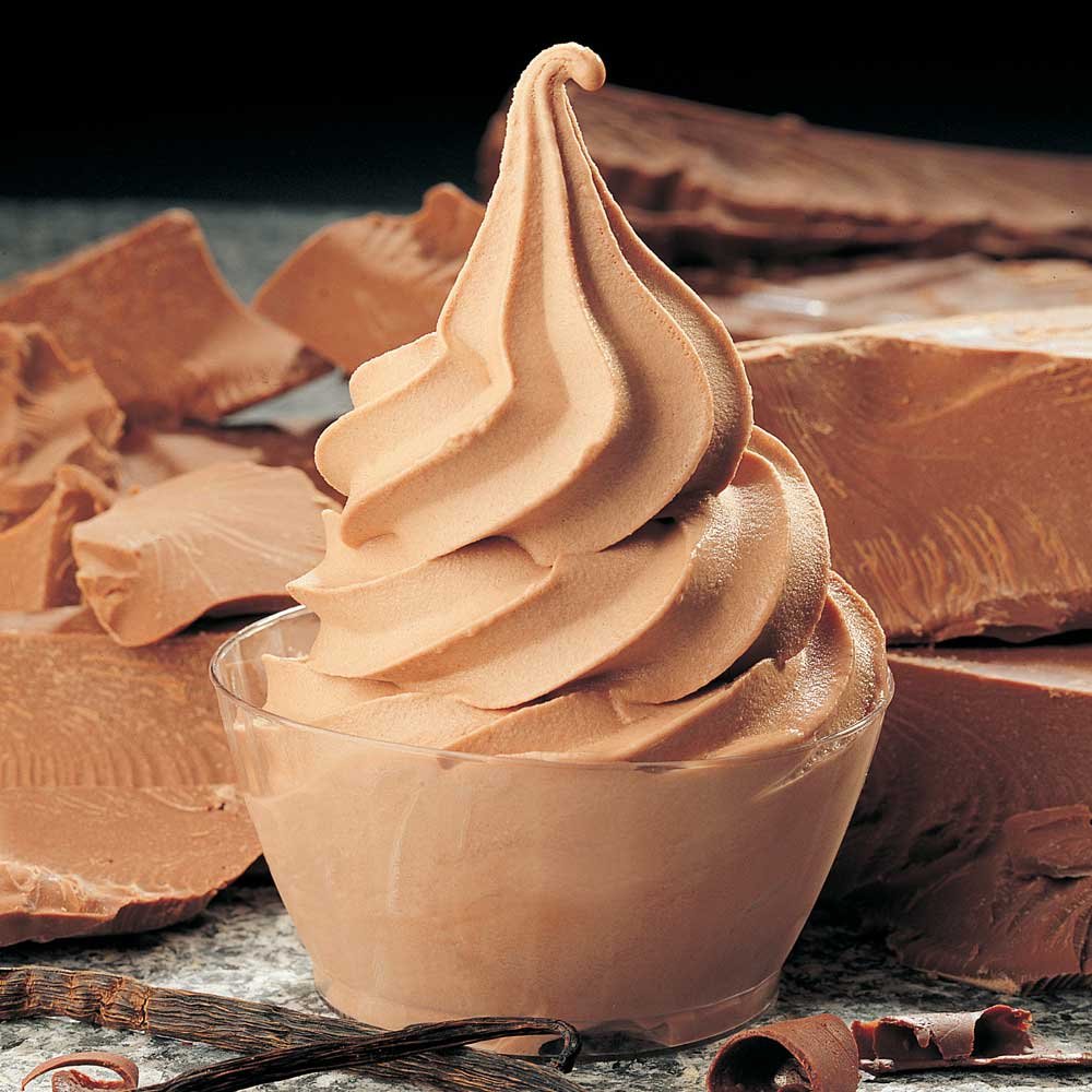 Non-Dairy Chocolate Soft Serve Mix for Ice Cream Machines - 6 Pound Bulk Pack (Case of 6) - Perfect for Restaurants, Cafes & Frozen Dessert Shops