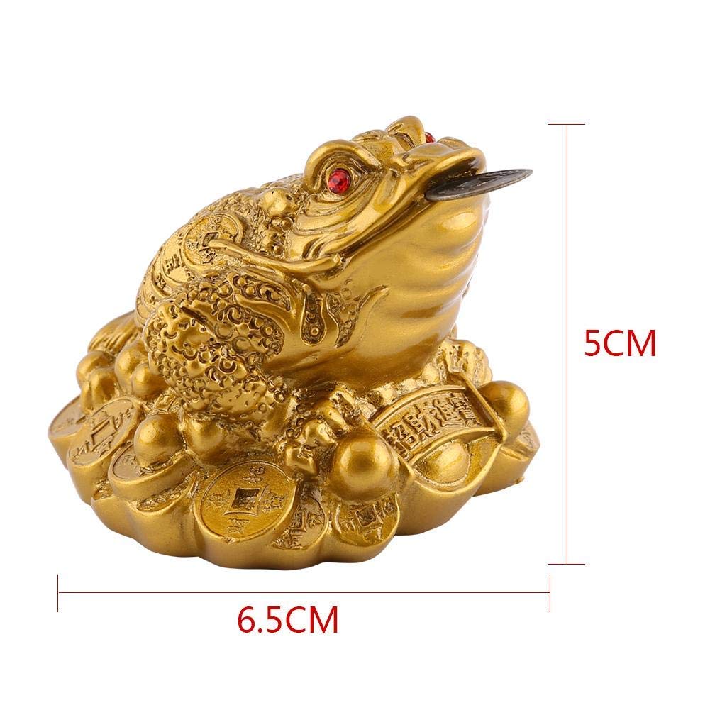 Feng Shui Three-Legged Money Frog Statue - Chinese Lucky Wealth Toad for Home & Office Decoration - Attract Prosperity & Good Fortune | Perfect for Desk, Living Room, or Business Display