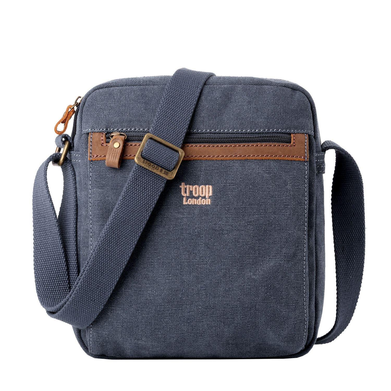 Troop London Classic Canvas Crossbody Bag for Men & Women - Stylish & Durable Shoulder Bag for Travel, Work & Everyday Use