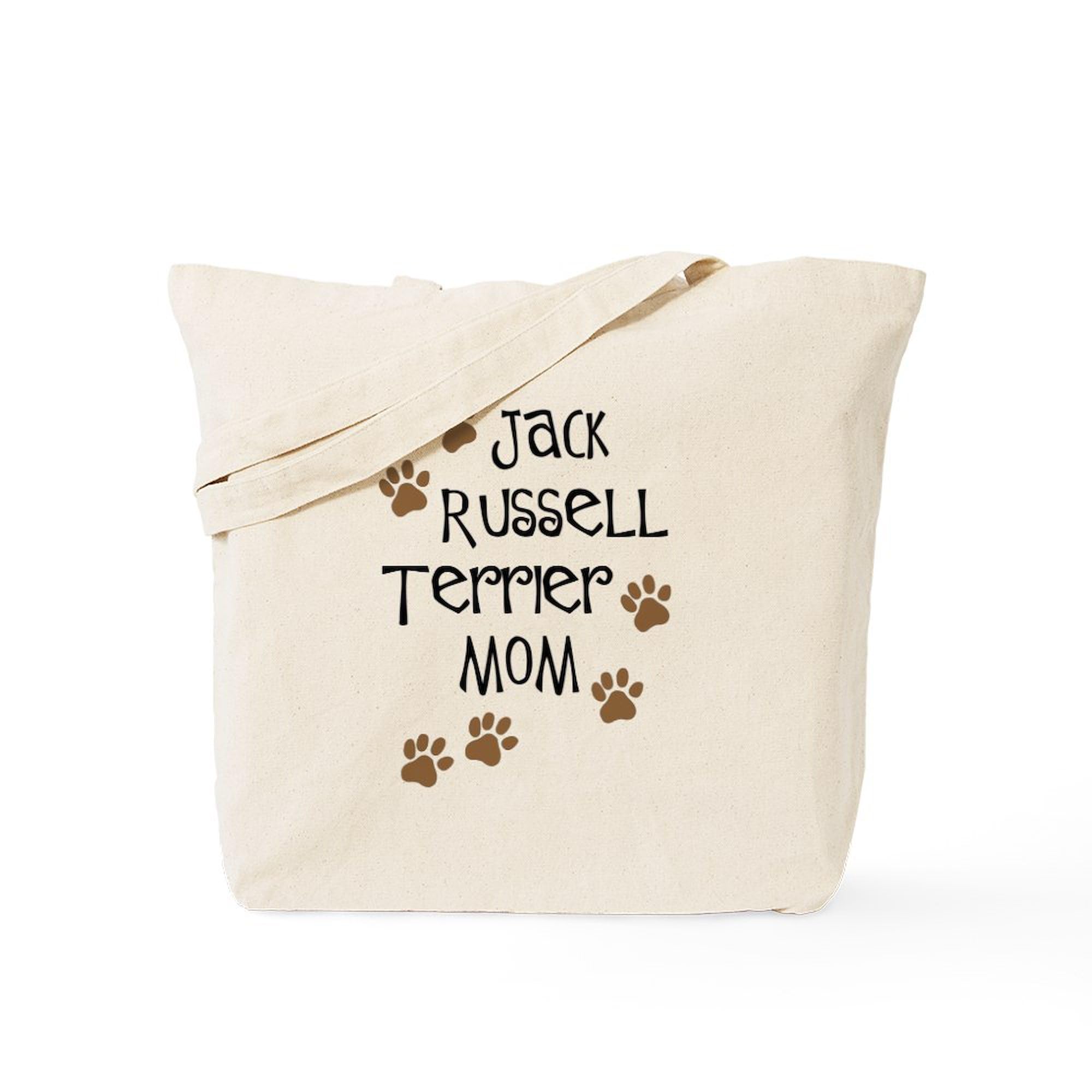 Jack Russell Terrier Mom Tote Bag - Natural Canvas Reusable Shopping Bag for Women | Perfect for Groceries, Beach Trips & Everyday Use
