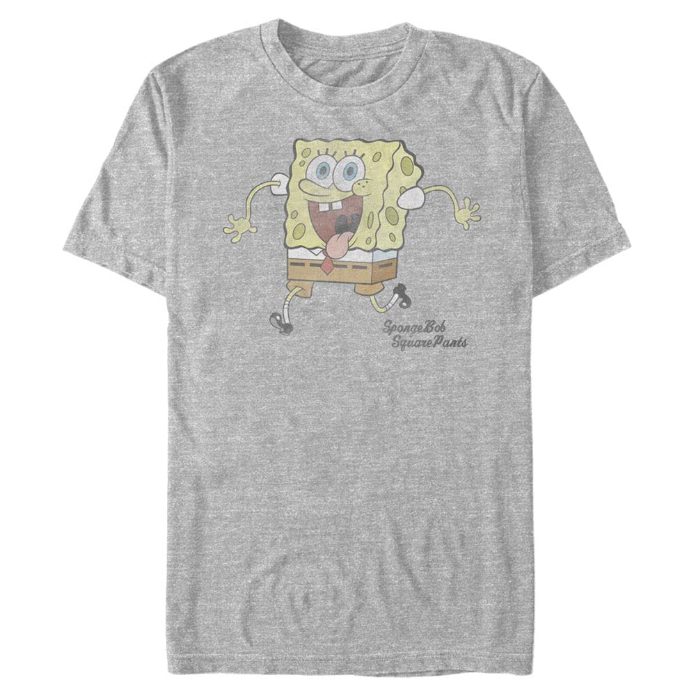 Nickelodeon SpongeBob SquarePants Big & Tall Men's Short Sleeve T-Shirt - Comfortable Cartoon Graphic Tee for Casual Wear & Fan Gifts