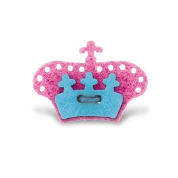 Elegant Crown Lapel Pin - Poona Pink & Bishop Blue - Perfect for Formal Events, Weddings, and Business Attire