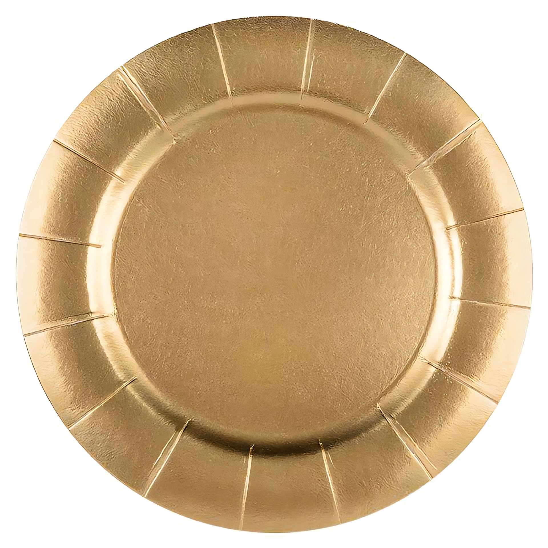 Elegant 13 Inch Gold Paper Plates [80-Pack] - Heavy-Duty Disposable Charger Plates, Eco-Friendly & Biodegradable for Parties, Weddings & Special Events