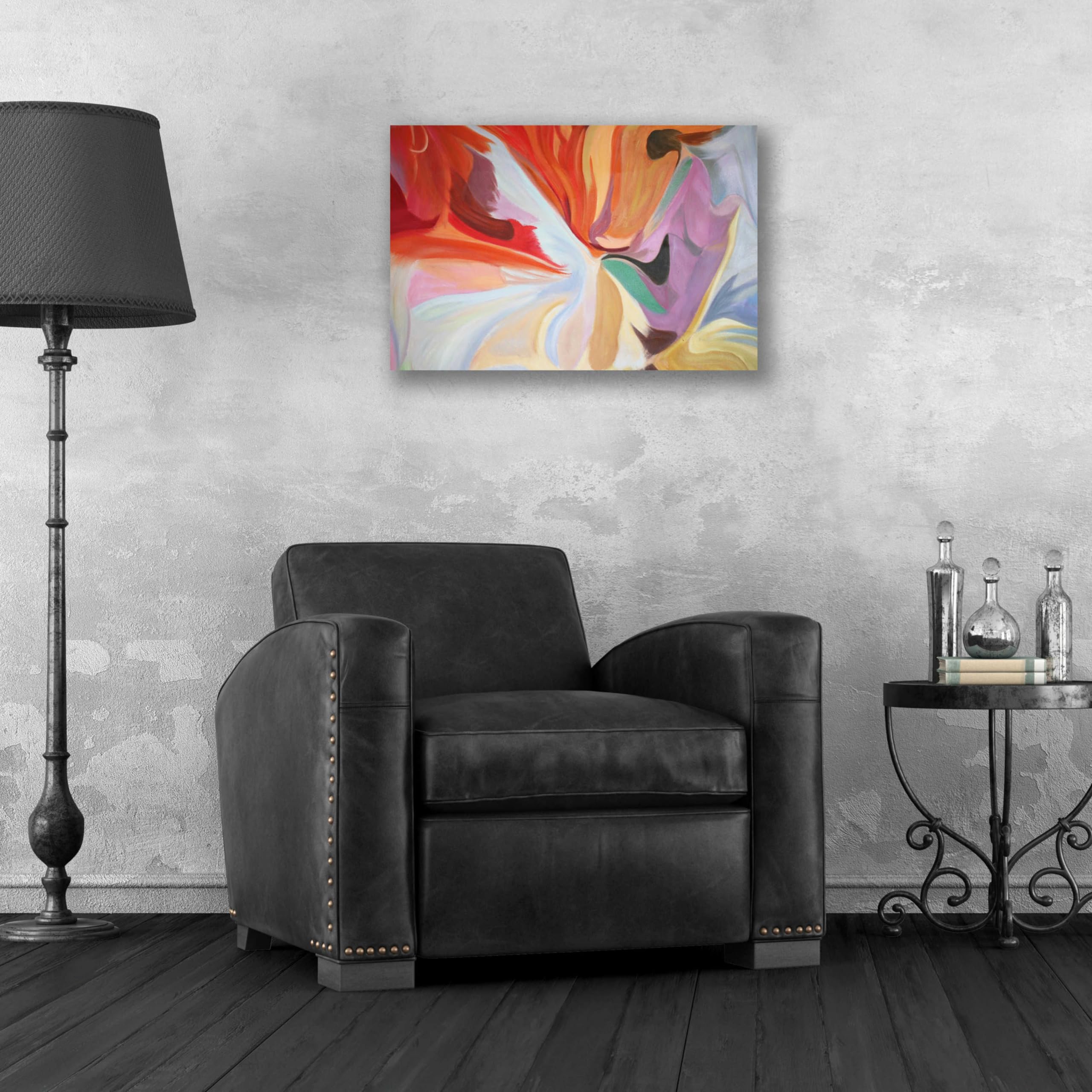 Epic Art 'Notes of Elegance 8' by Irena Orlov - Acrylic Glass Wall Art Painting 24x16 Inches - Modern Home Decor for Living Room, Bedroom & Office