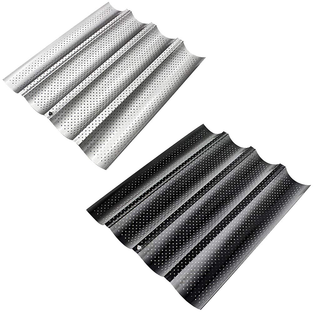 Non-Stick Perforated Bread Baking Pan - Hemoton French Loaf Pan for Perfect Homemade Bread | Ideal for French Bread, Baguettes, and Artisan Baking at Home