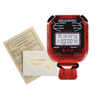 NIST Traceable Stopwatch with Certificate of Compliance - High Precision Digital Timer for Sports, Labs & Industrial Use