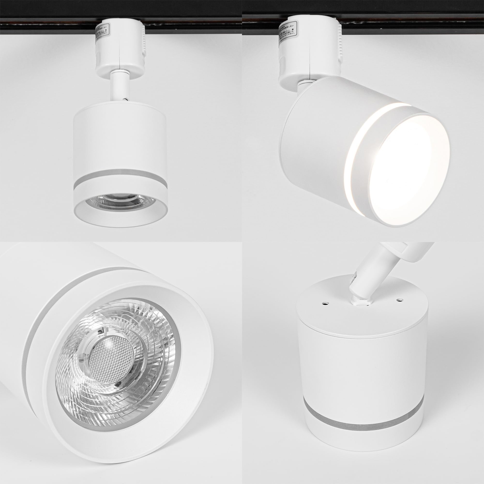 7W Dimmable COB LED Track Light with Remote Control - Adjustable Multi-Rotation H-Type Design in Macaron White (3 Lights Set) - Perfect for Dining Room, Kitchen, and Retail Lighting