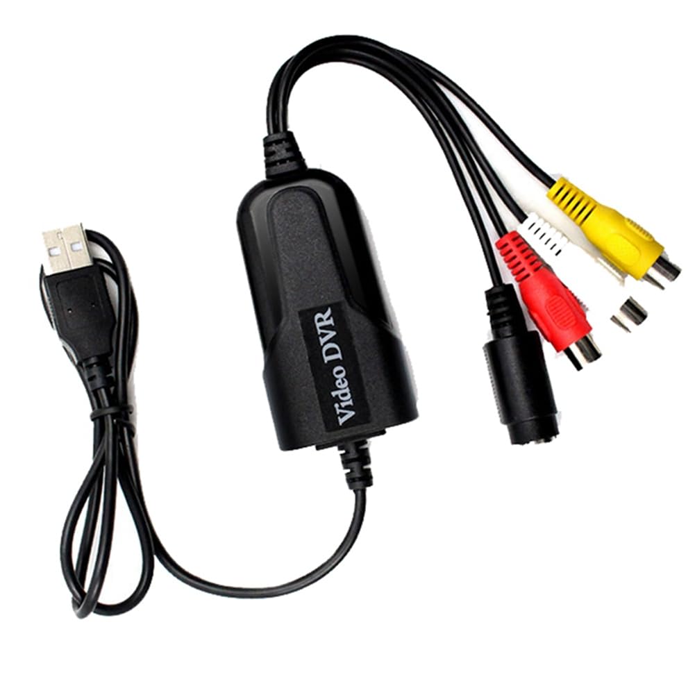 Evliery CVBS to USB 2.0 Video Capture Card - Analog to Digital Converter for Computer, DVD, Camcorder | Perfect for Live Streaming, Video Recording & Game Capture