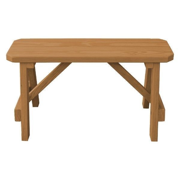 Pressure Treated Pine Traditional Bench - Durable Outdoor Garden Bench for Patio, Backyard & Park Seating - Weather-Resistant Wooden Bench for Relaxing & Socializing
