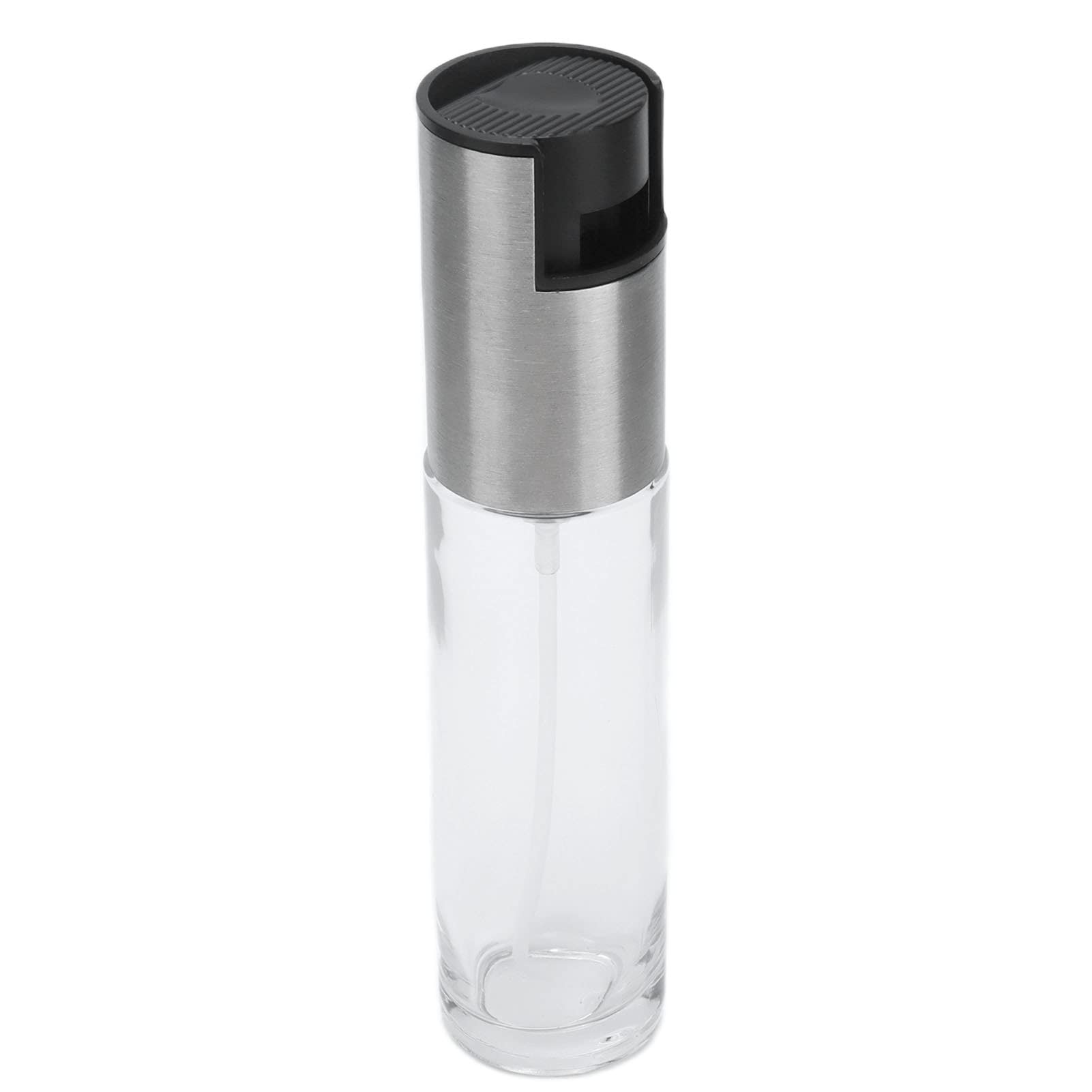 Stainless Steel Oil Sprayer Bottle 100ml - Push Type Olive Oil Sprayer for Kitchen, Cooking, Baking & Salad Dressing - Perfect for Home, Restaurant & Healthy Meal Prep