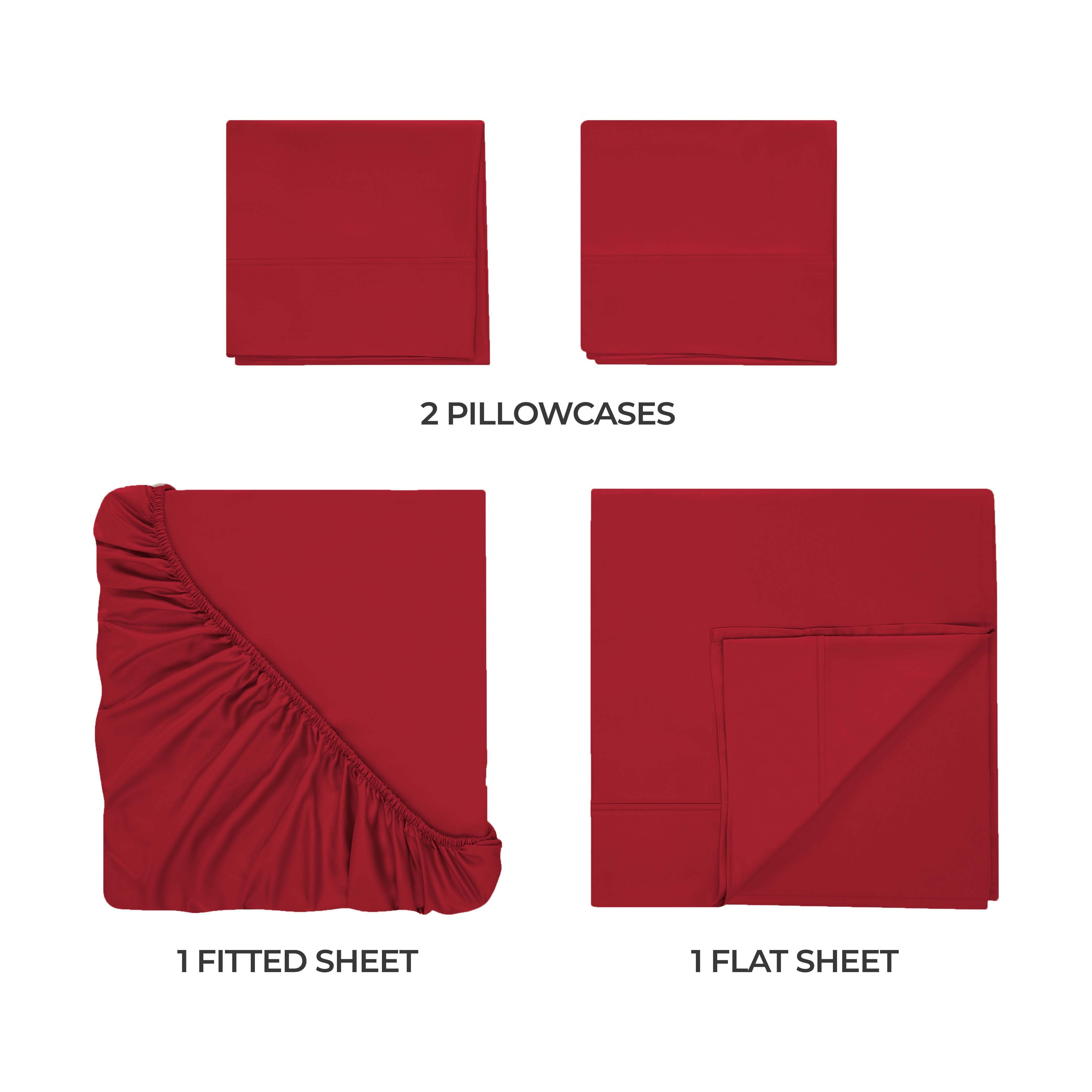 Premium 300 Thread Count Egyptian Cotton Bed Sheet Set - Soft, Breathable & Durable for Ultimate Comfort - Perfect for Luxury Bedrooms & Hotels