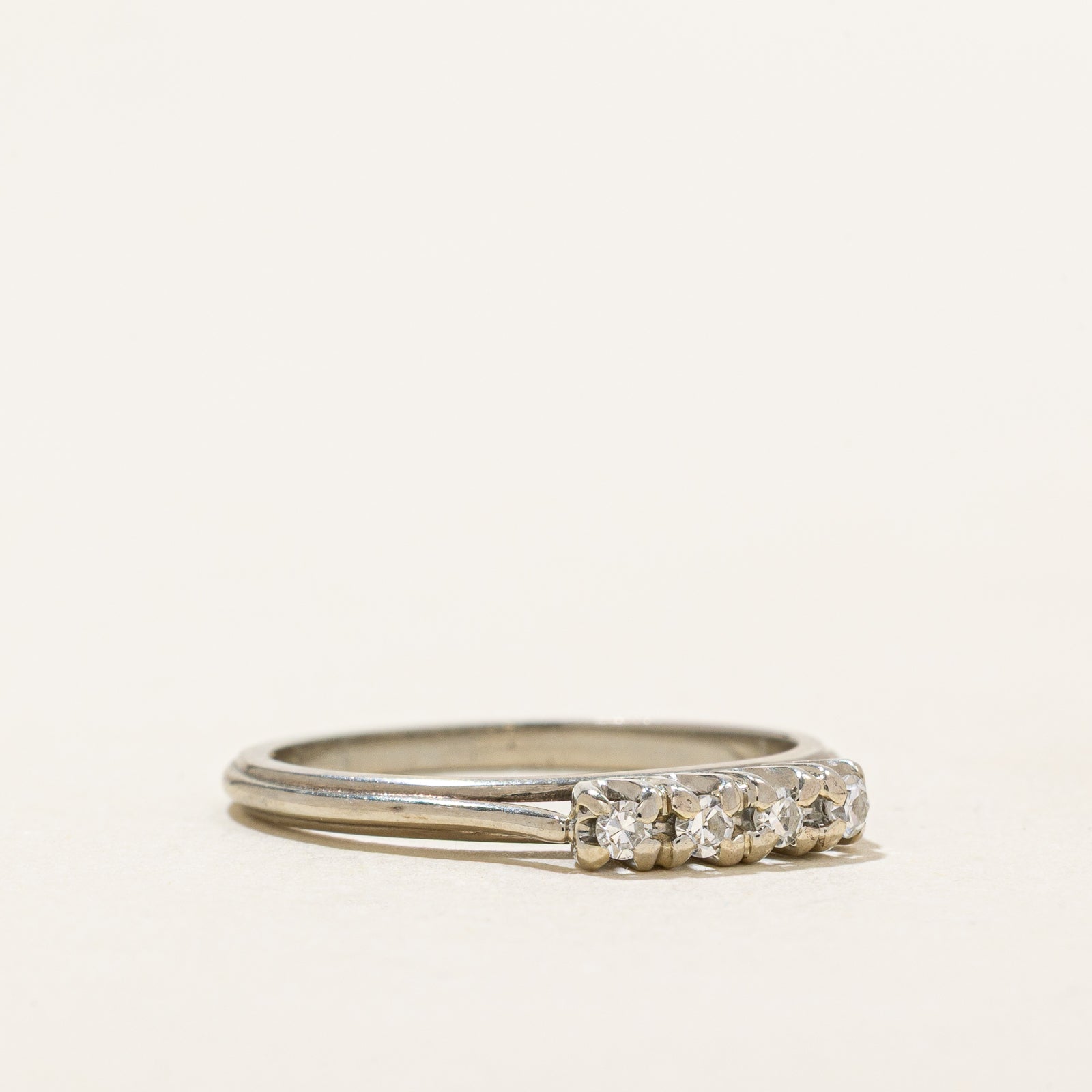 Exquisite High Set Four Stone Diamond Ring | 0.11ctw | Size 6 | Perfect for Engagement, Anniversary & Special Occasions