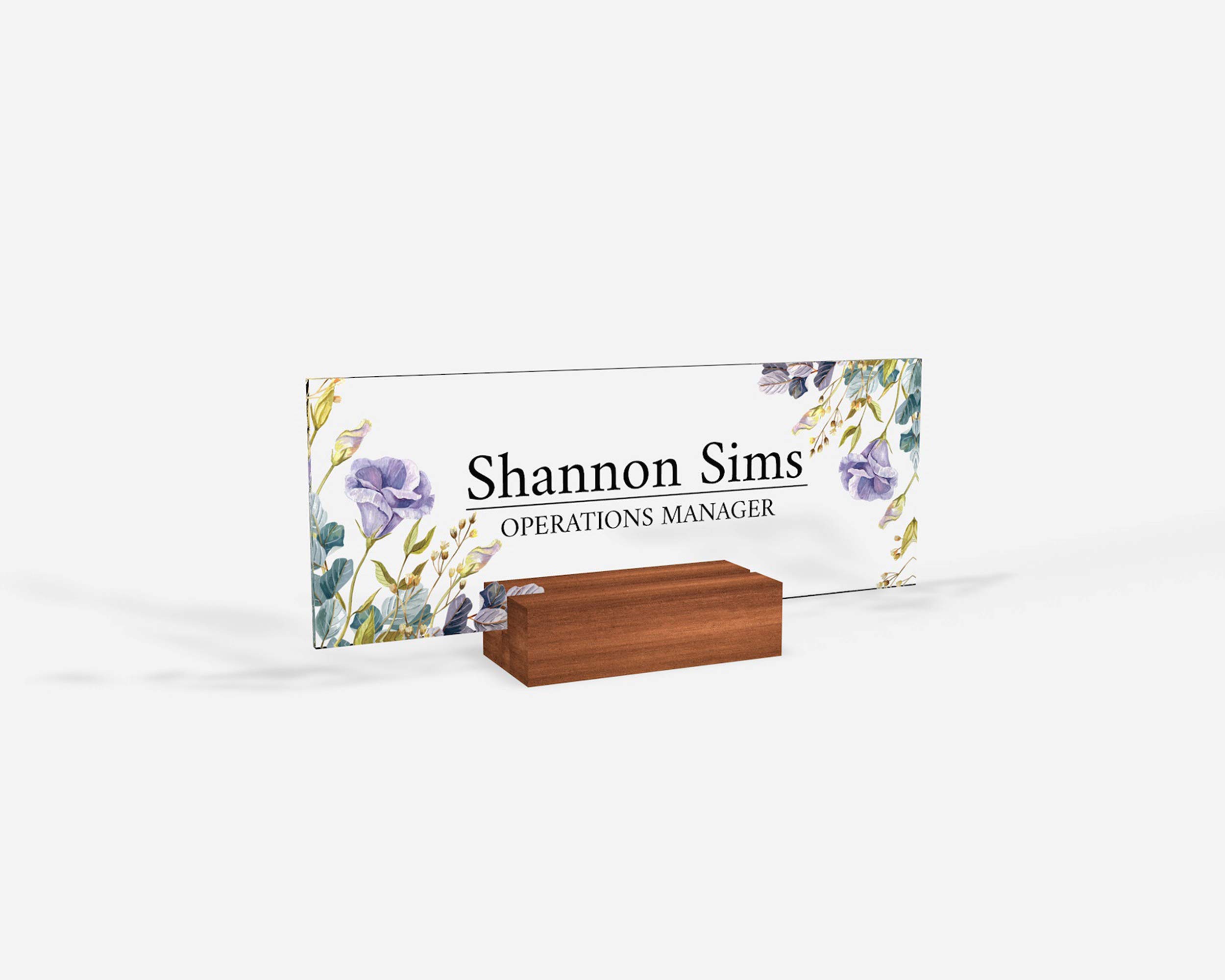 Personalized Desk Name Plate - Custom Engraved Office Name Sign for Executive, Business & School - Modern 8