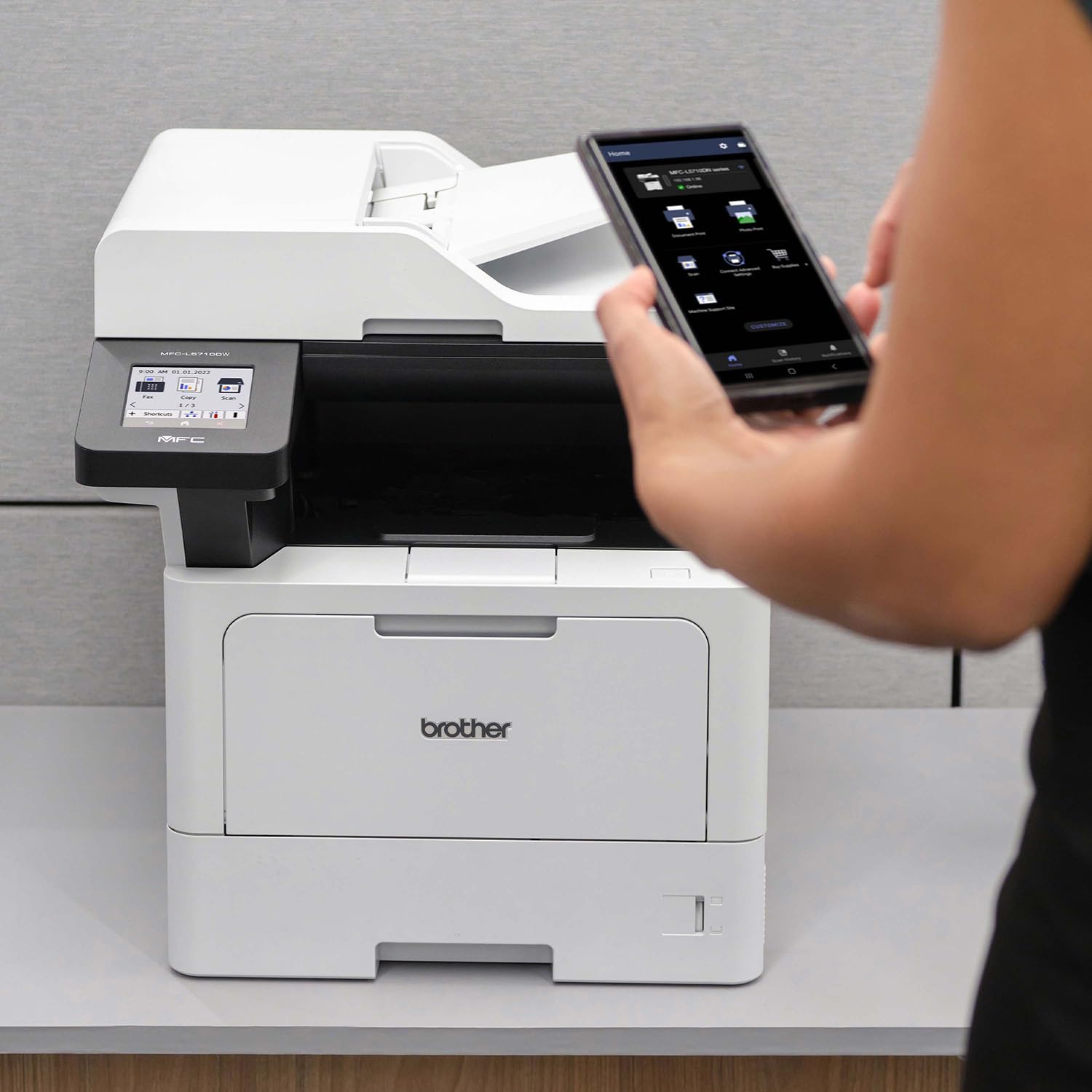 Brother MFC-L5710DN Monochrome Laser All-in-One Printer - Wireless Networking, Duplex Printing, Scanning & Copying for Home Office & Small Business Use