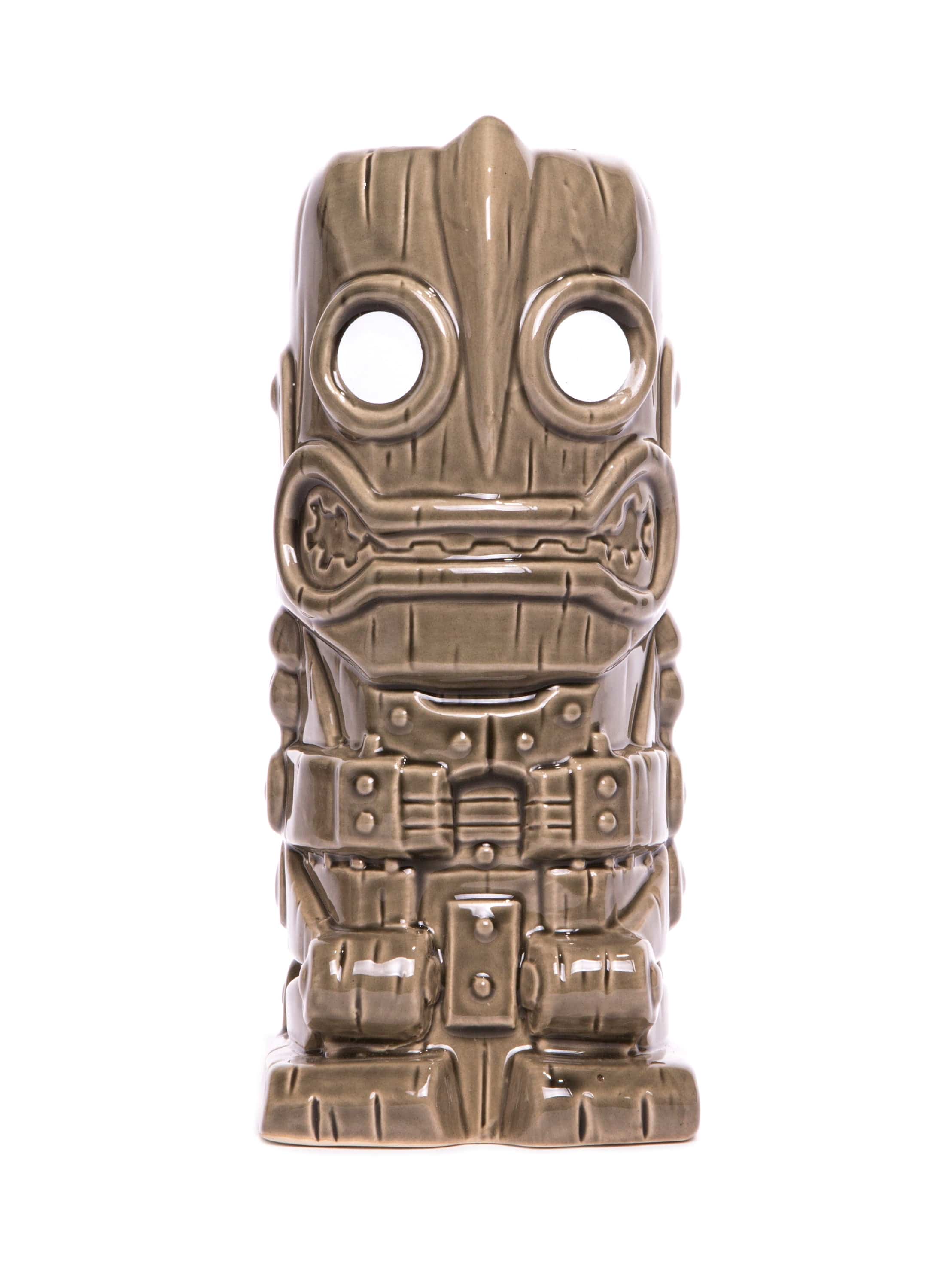 Iron Giant Ceramic Tiki Mug - 16oz Grey Handcrafted Tiki Cup for Tropical Cocktails, Home Bar Decor & Themed Parties | Perfect for Luau, Beach Parties & Summer Gatherings