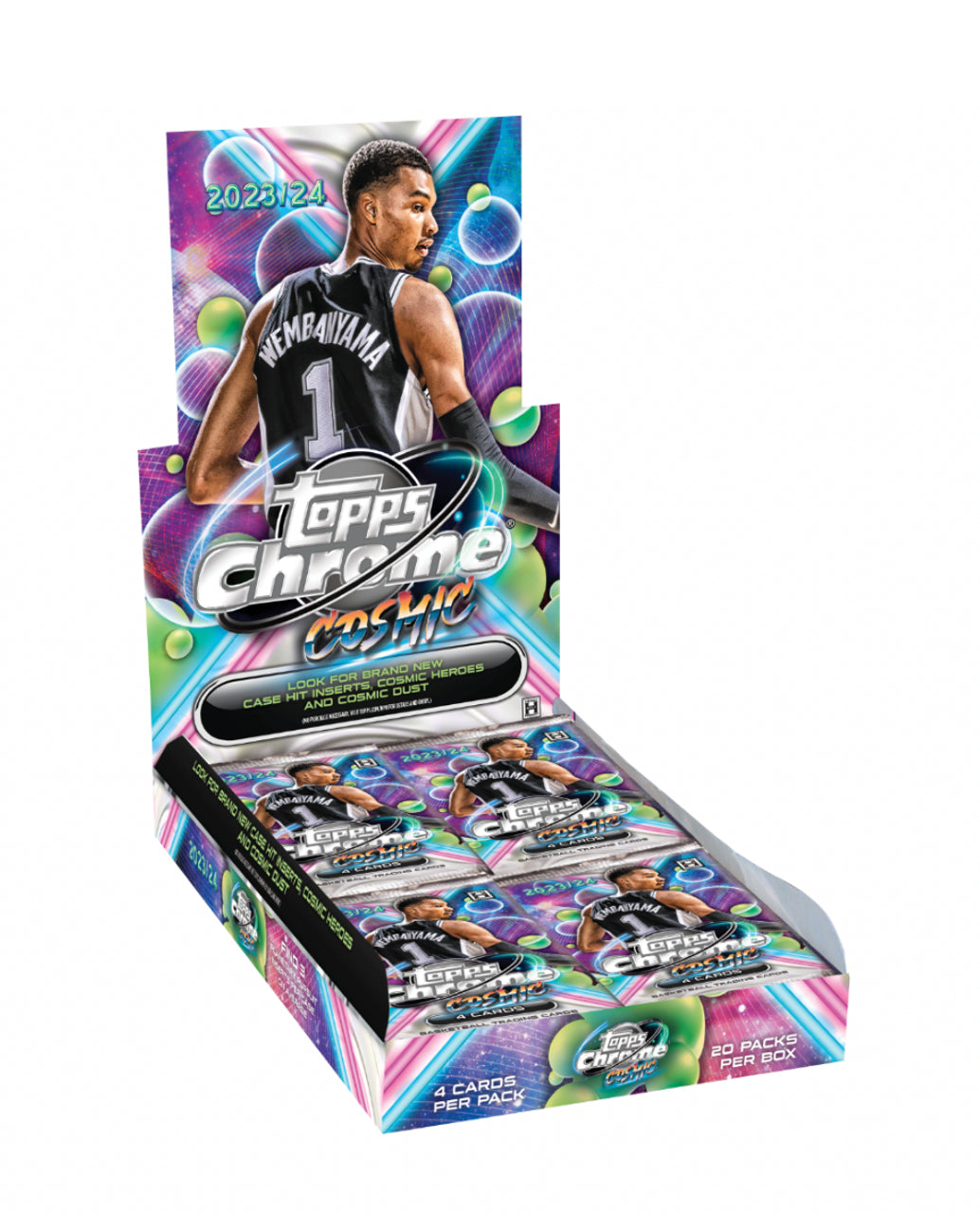 2023-24 Topps Cosmic Chrome Basketball Hobby Box - Premium Trading Cards Collection for NBA Fans & Collectors - Perfect for Sports Memorabilia Displays, Investment, and Gifting