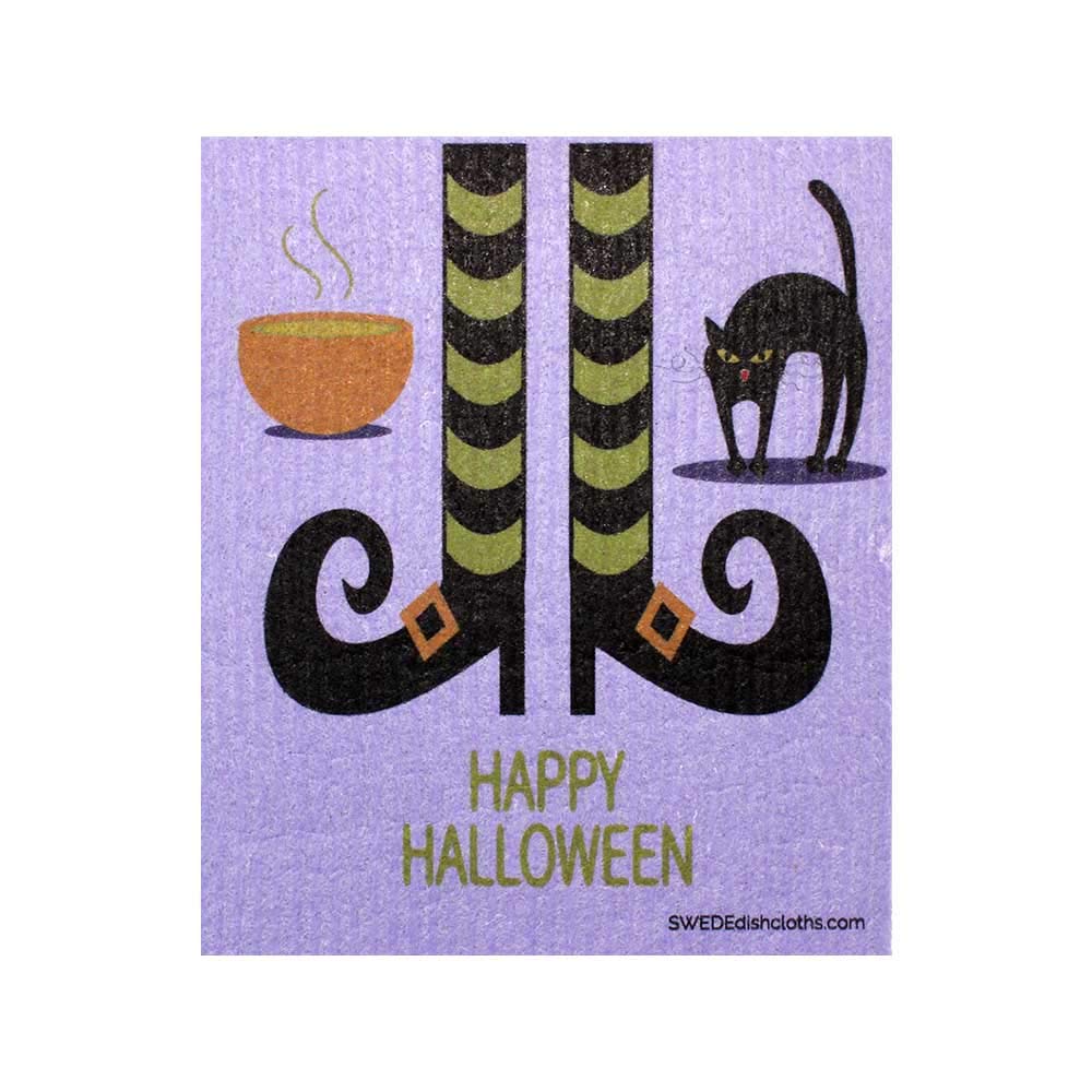 Halloween Swedish Dishcloths Set of 3 - Eco-Friendly, Absorbent & Reusable Cleaning Cloths (3 Unique Designs) | Perfect for Kitchen Cleaning, Dish Drying & Holiday Decor