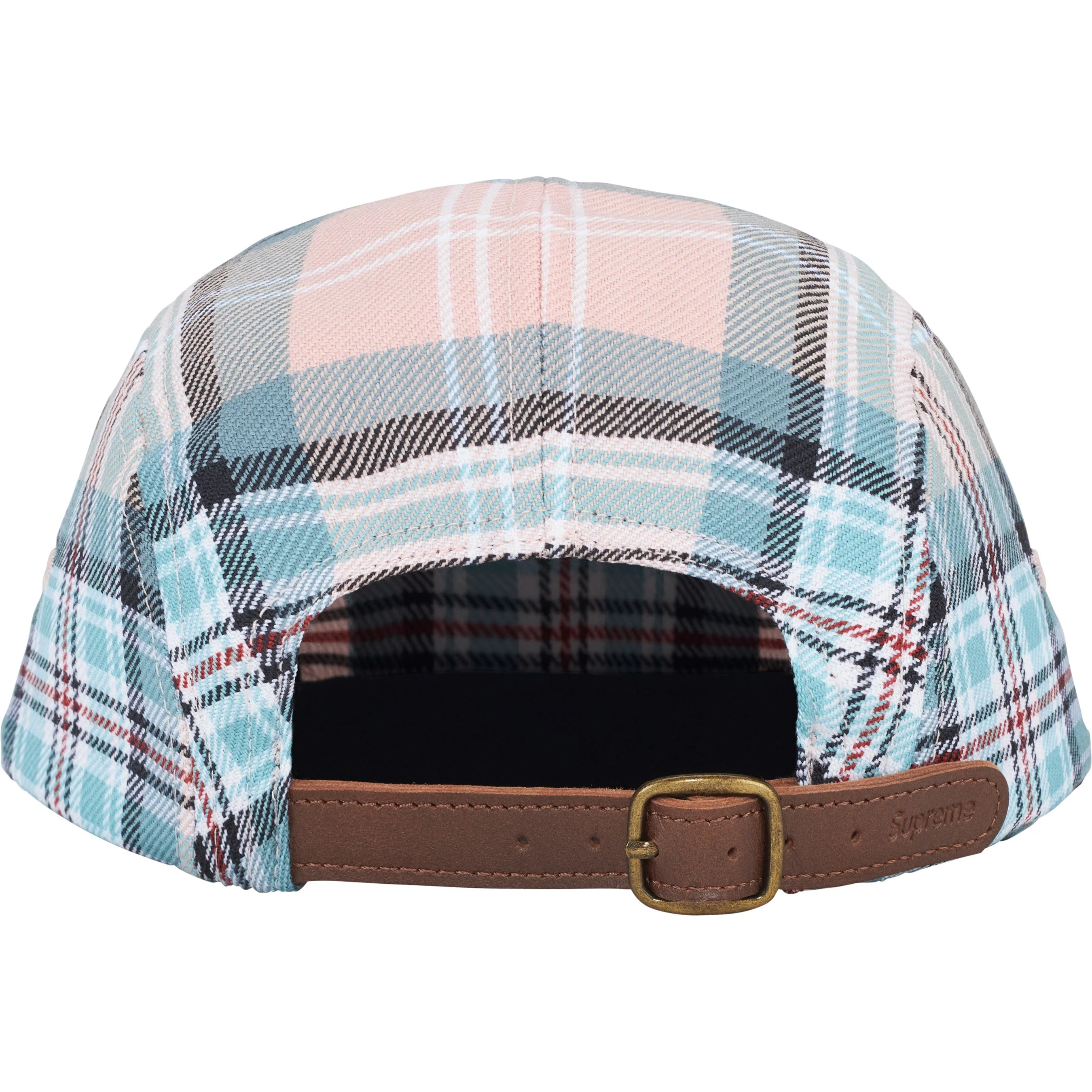 Supreme Lochcarron Camp Cap - Rose Flaid Checkered Snapback Hat for Men & Women - Perfect for Streetwear, Casual Outfits, and Outdoor Adventures
