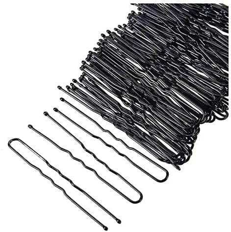 HRBS U-Shaped Hair Pins for Women - 100pcs Strong Hold Bobby Pins for Bun, Updo & Wedding Hairstyles | Perfect for Bridal, Prom & Everyday Hair Styling