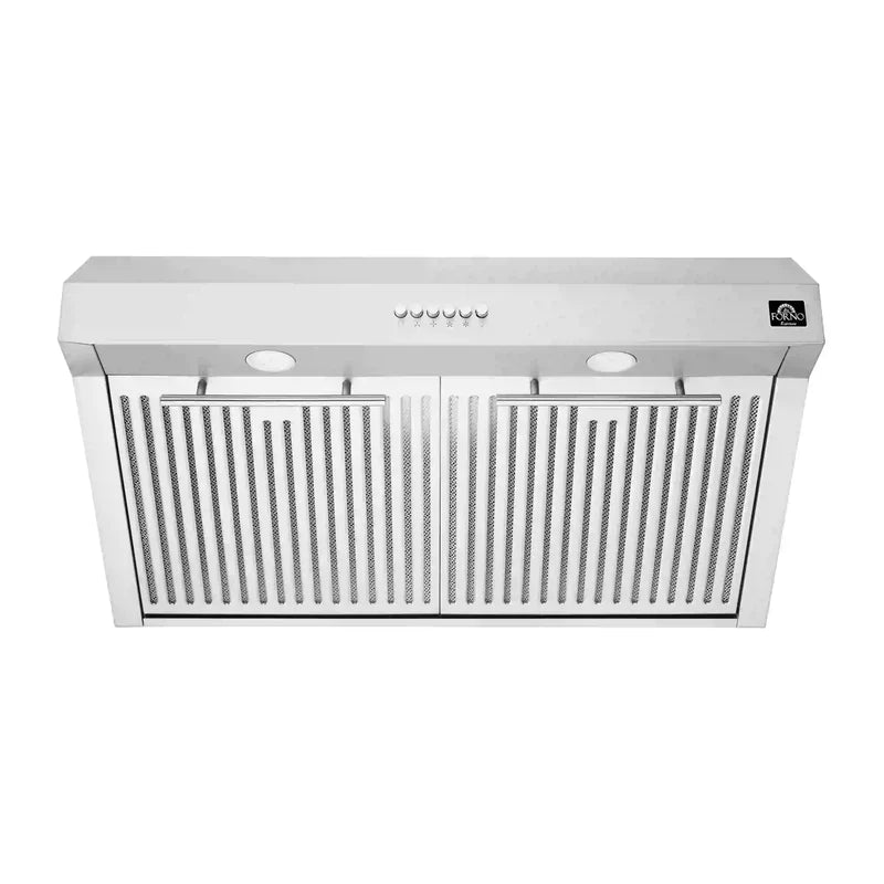 Forno Bari 30-Inch Under Cabinet Range Hood 400 CFM - FRHUC5255 | Powerful Ventilation for Kitchen, Stainless Steel Design, Easy Installation | Perfect for Home Cooking, Baking, and Grilling