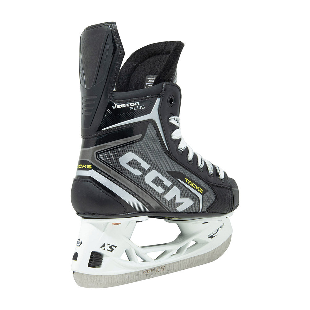 CCM Tacks Vector Plus 2024 Junior Ice Hockey Skates - Lightweight Performance Skates for Youth Players - Perfect for Ice Rink Training & Competitive Games