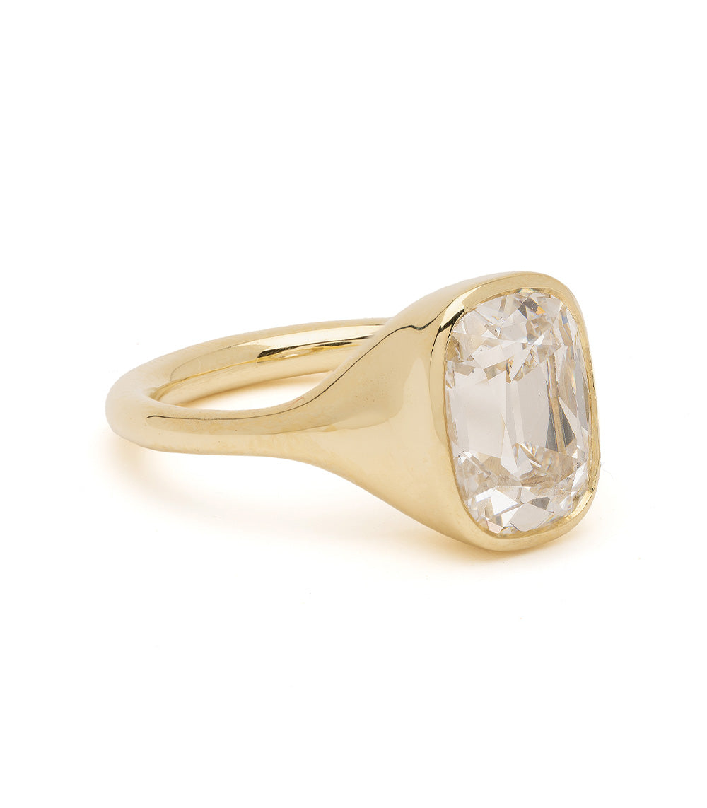 Isolde Vintage Old Mine Cushion Cut Diamond Engagement Ring - 14K White Gold Wedding Band for Her, Perfect Proposal Gift & Anniversary Jewelry